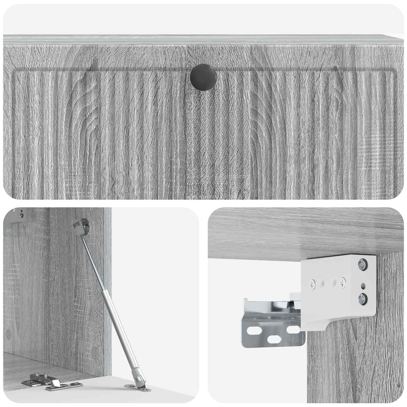 Meuble TV mural Sonoma gris 98 x 31 x 30 cm Bois d'ingénierie - XIOS
