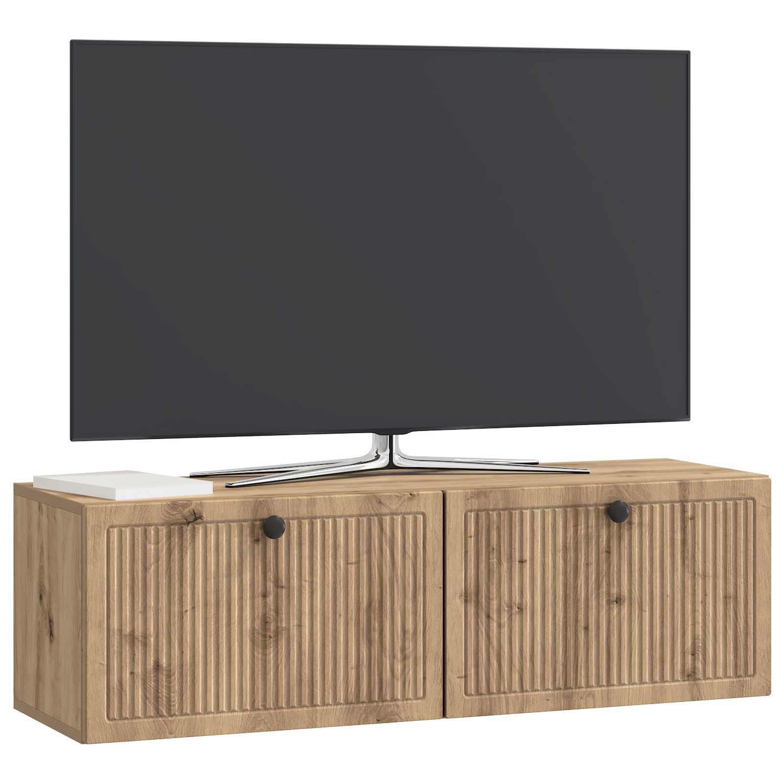 Meuble TV mural Montage mural Chêne artisanal 98 x 31 x 30 cm - XIOS