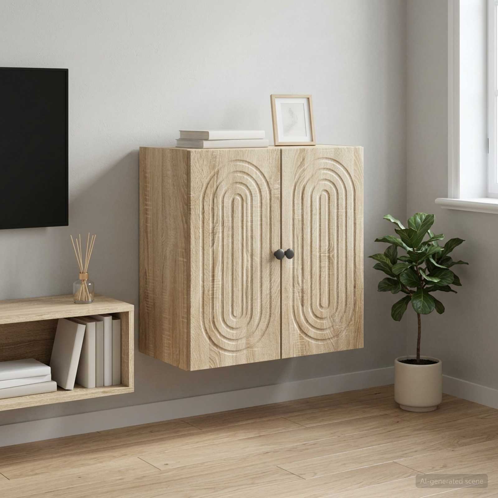 Armoire Murale Chêne Sonoma 59 x 31 x 60 cm Bois d'ingénierie - XIOS