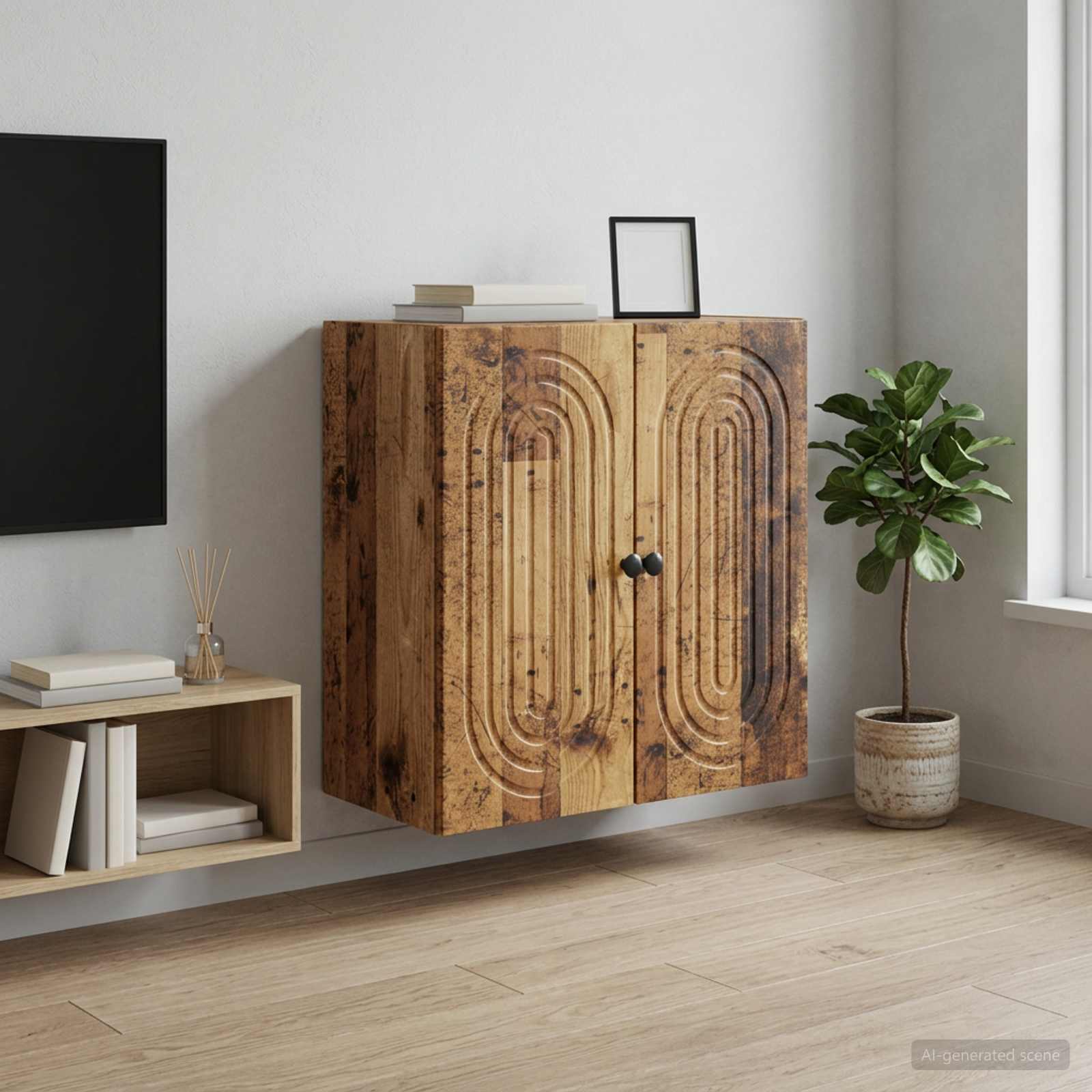 Armoire Murale Bois ancien 59 x 31 x 60 cm Bois d'ingénierie - XIOS