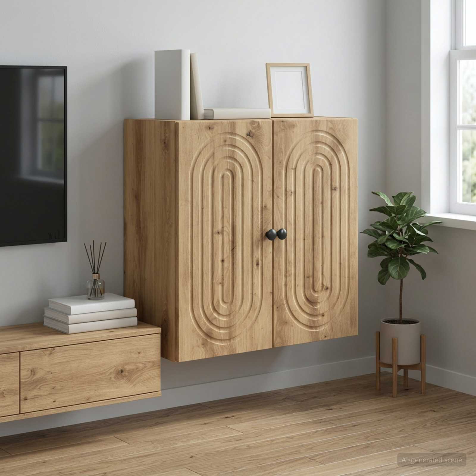Armoire Murale 59 x 31 x 60 cm Bois d'ingénierie - XIOS