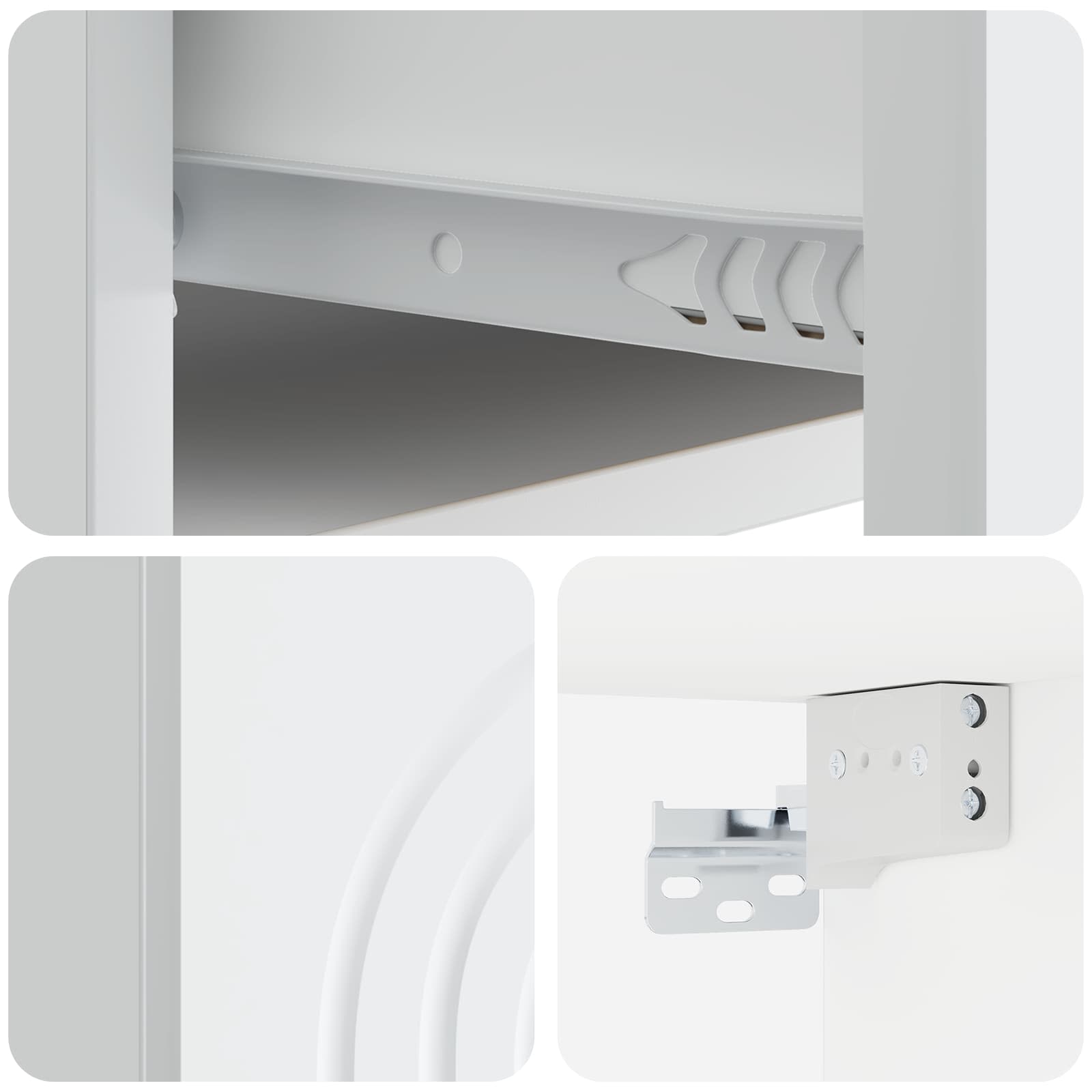 Cabinet de chevet mural 2 pcs Blanc 33 x 34,5 x 20 cm - XIOS