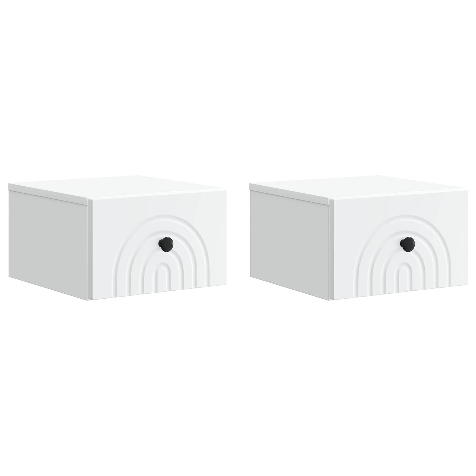 Cabinet de chevet mural 2 pcs Blanc 33 x 34,5 x 20 cm - XIOS