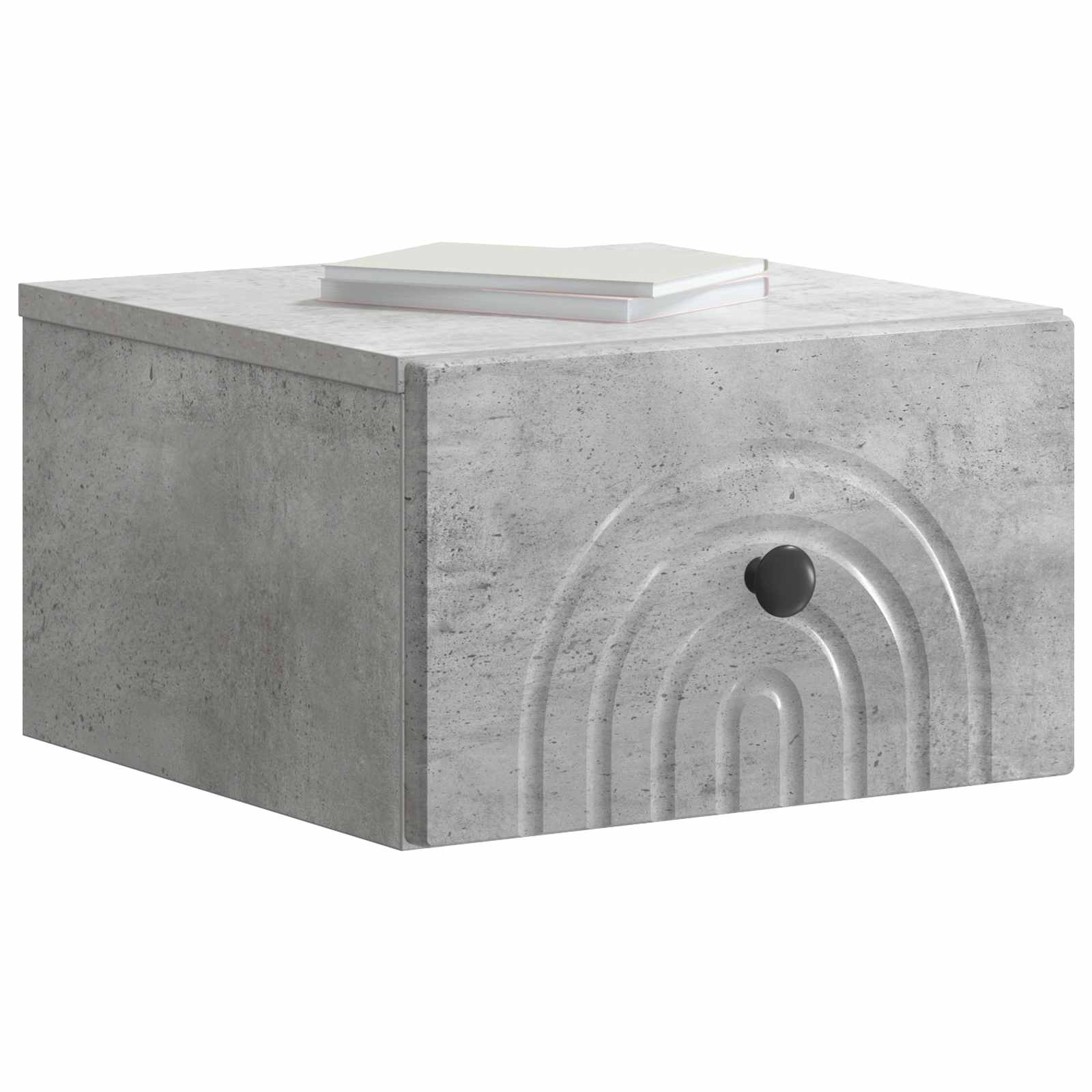 Cabinet de chevet mural 2 pcs Gris béton 33 x 34,5 x 20 cm - XIOS