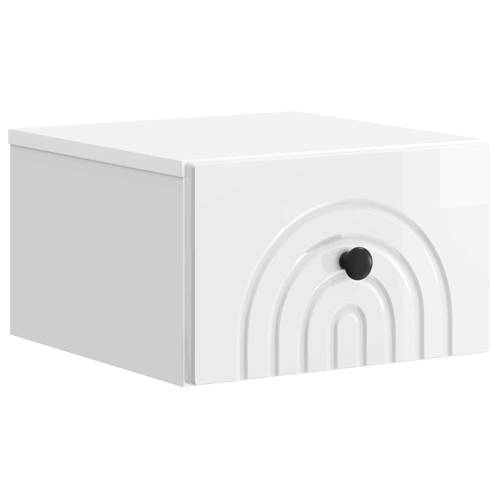 Cabinet de chevet mural 2 pcs Blanc brillant 33 x 34,5 x 20 cm - XIOS