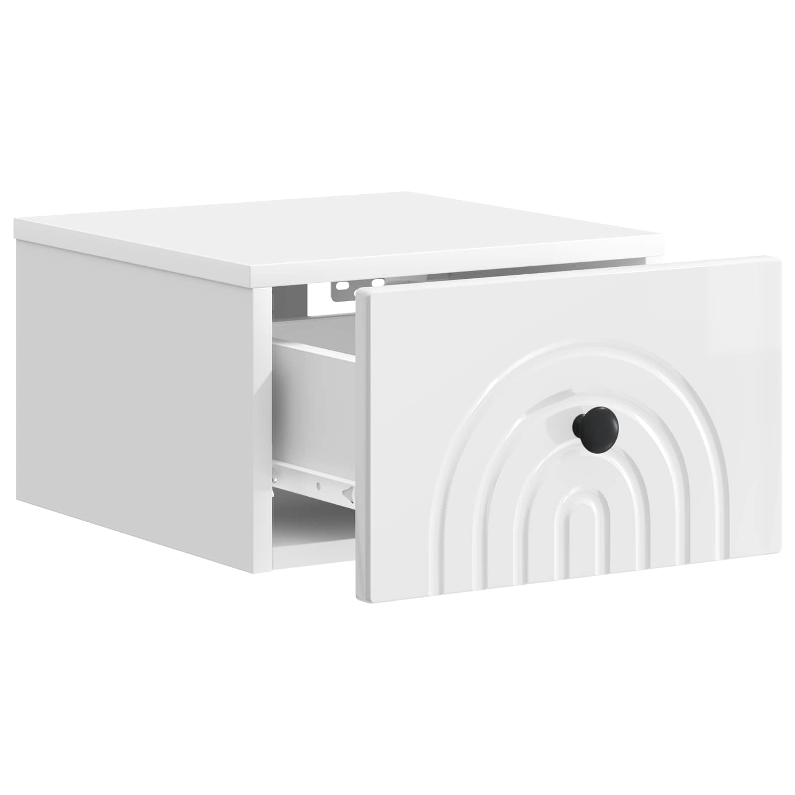 Cabinet de chevet mural 2 pcs Blanc brillant 33 x 34,5 x 20 cm - XIOS