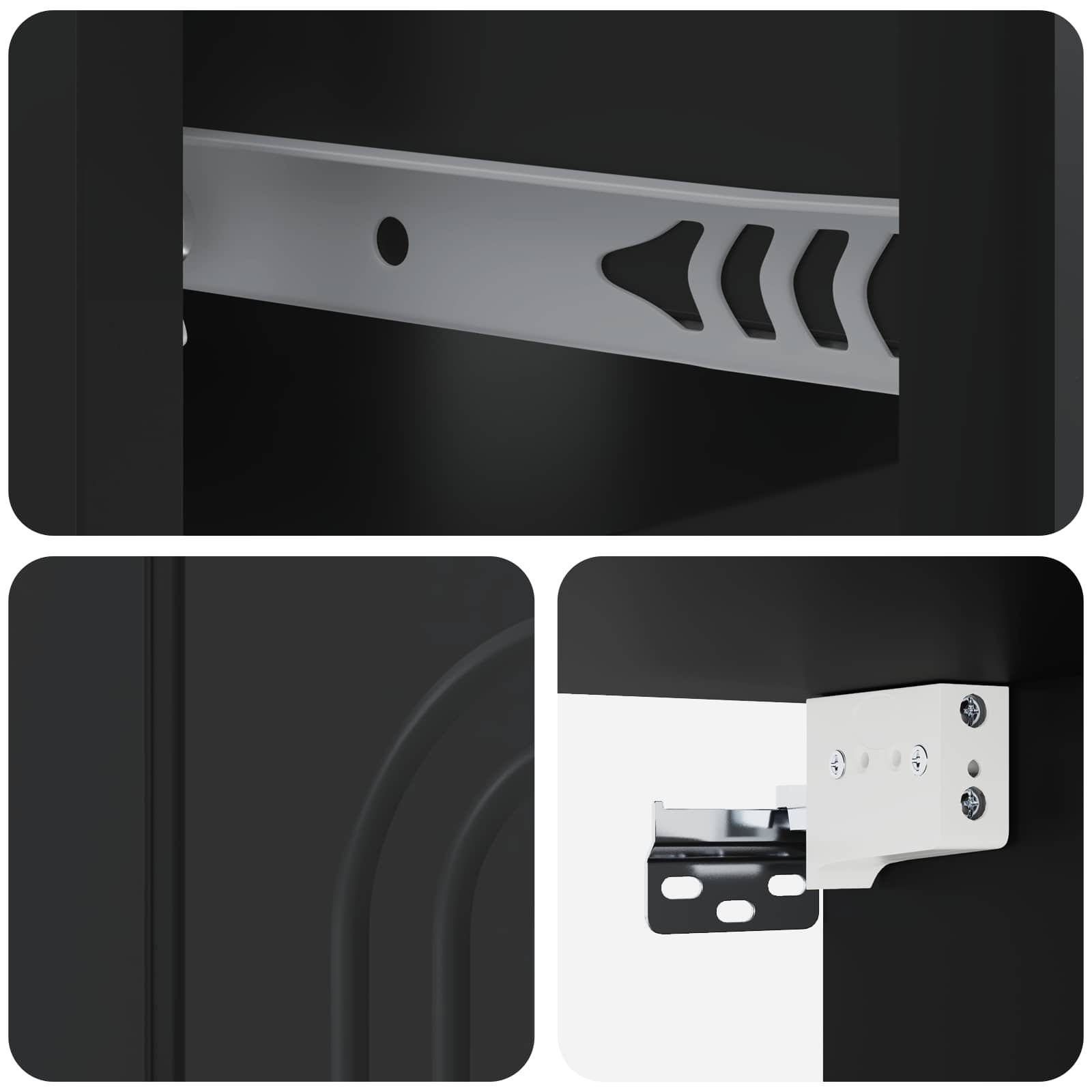 Cabinet de chevet mural 2 pcs Noir 49 x 34,5 x 20 cm - XIOS