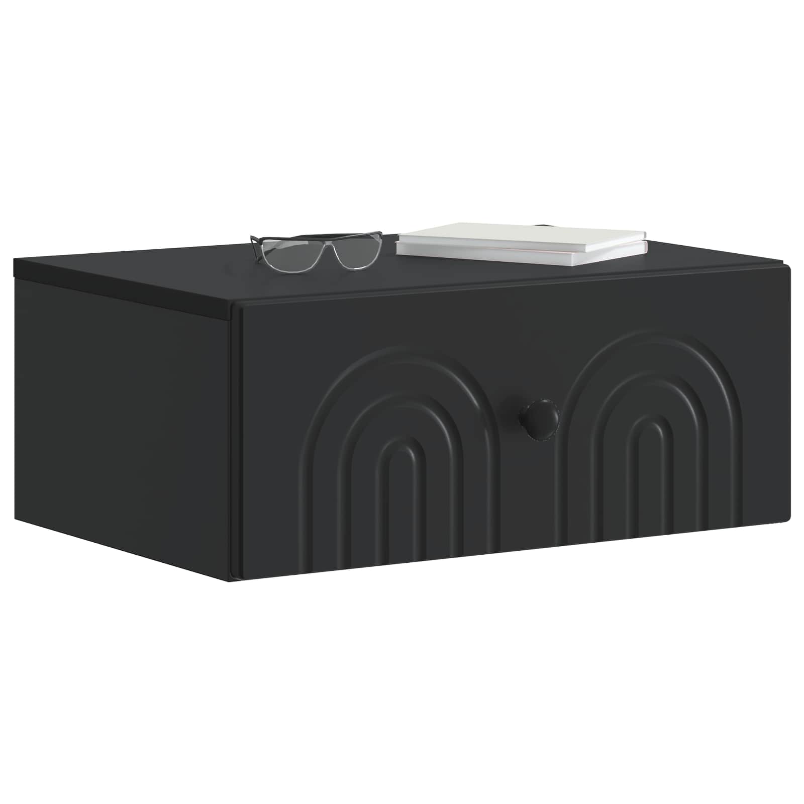 Cabinet de chevet mural 2 pcs Noir 49 x 34,5 x 20 cm - XIOS