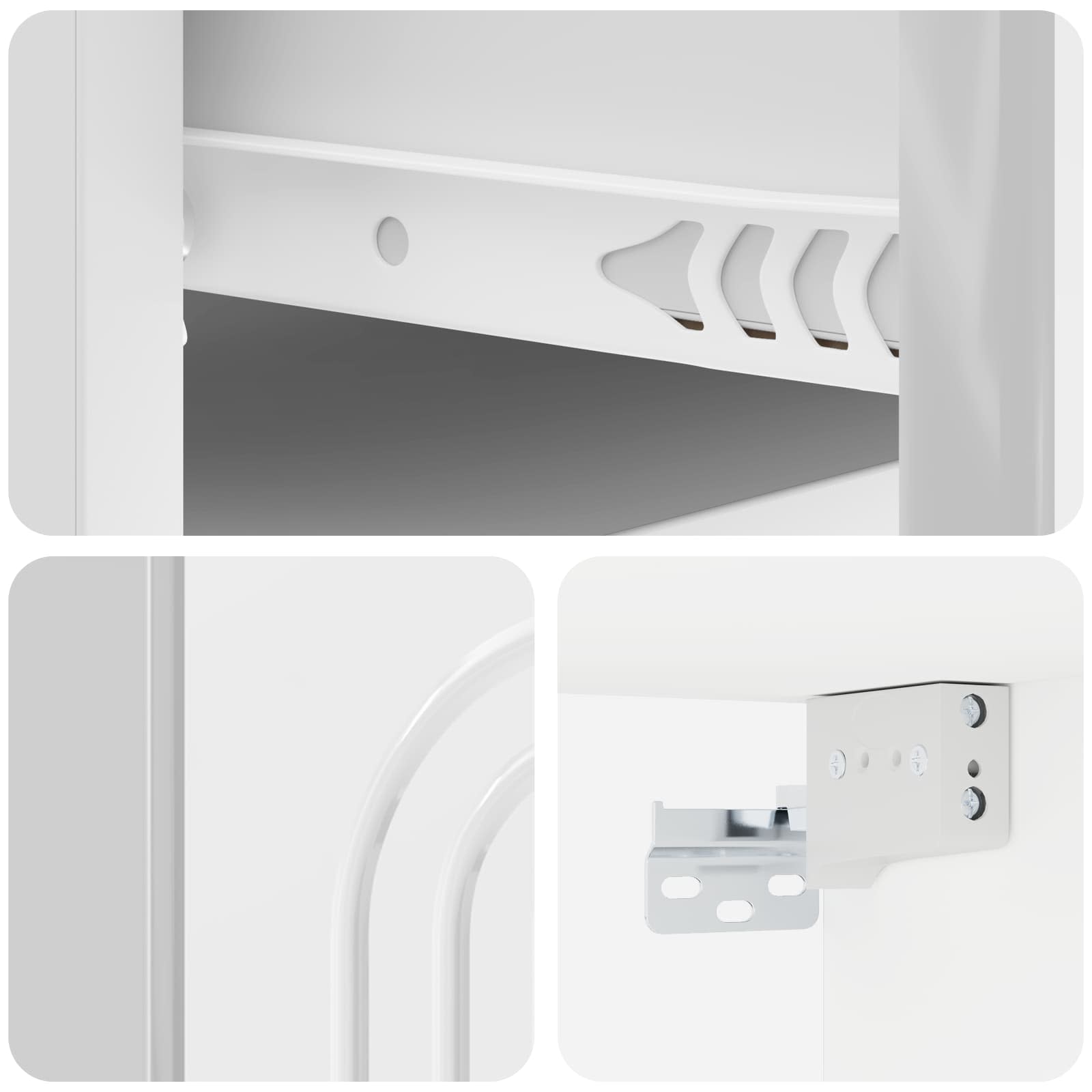 Cabinet de chevet mural Blanc brillant 49 x 34,5 x 20 cm - XIOS