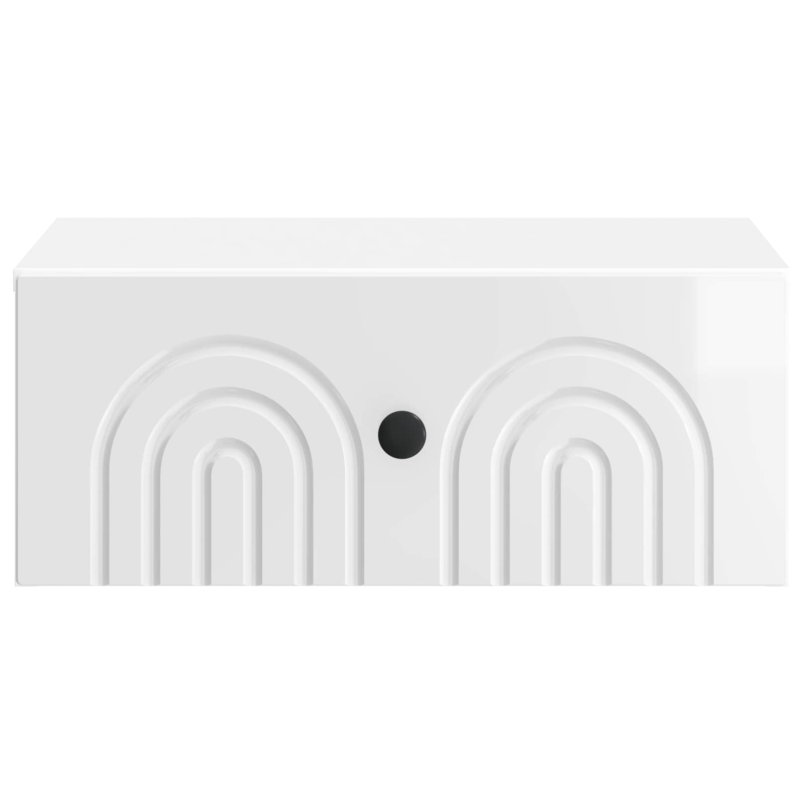 Cabinet de chevet mural Blanc brillant 49 x 34,5 x 20 cm - XIOS