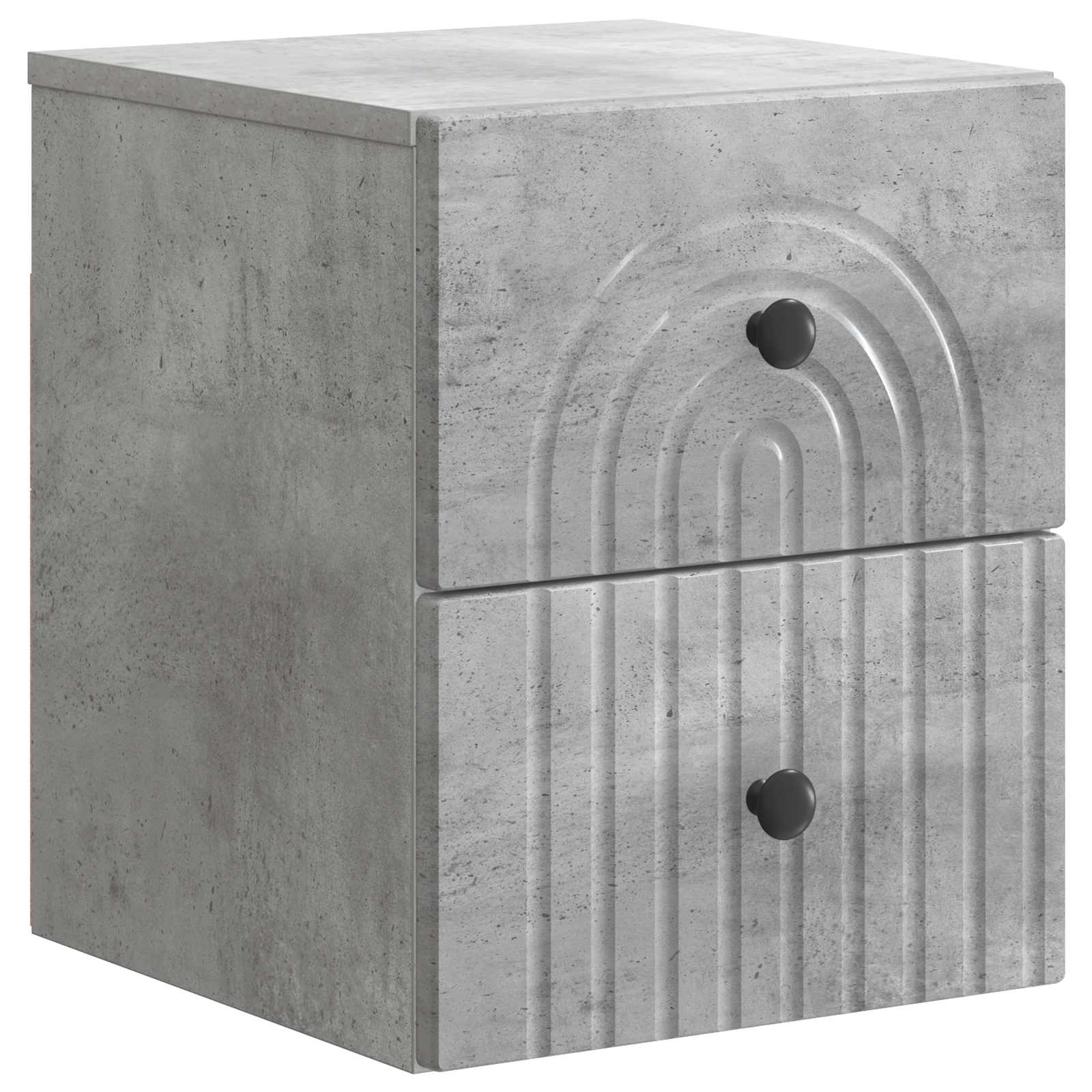 Cabinet de chevet mural 2 pcs Gris béton 33 x 34,5 x 40 cm - XIOS