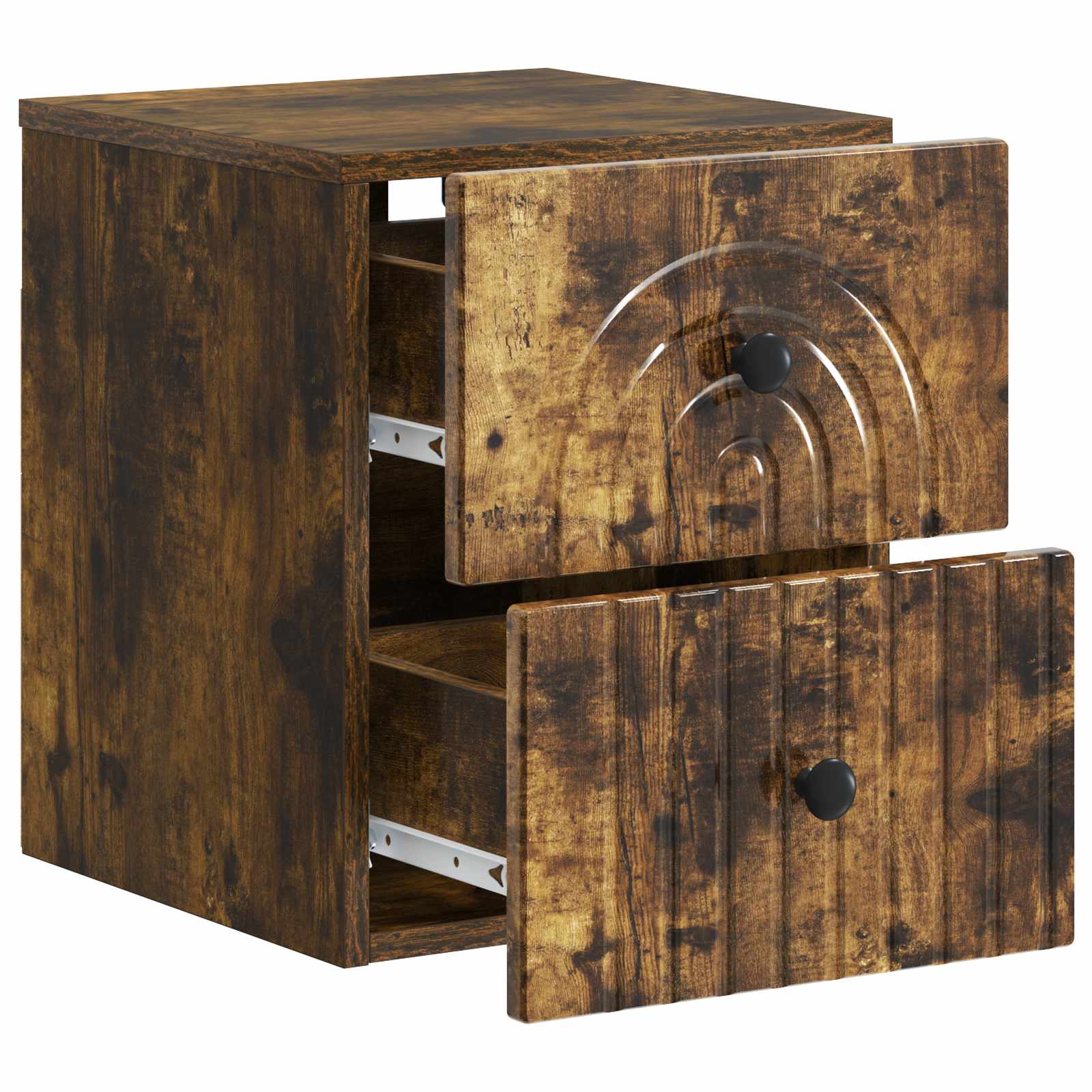 Cabinet de chevet mural 2 pcs Chêne fumé 33 x 34,5 x 40 cm - XIOS
