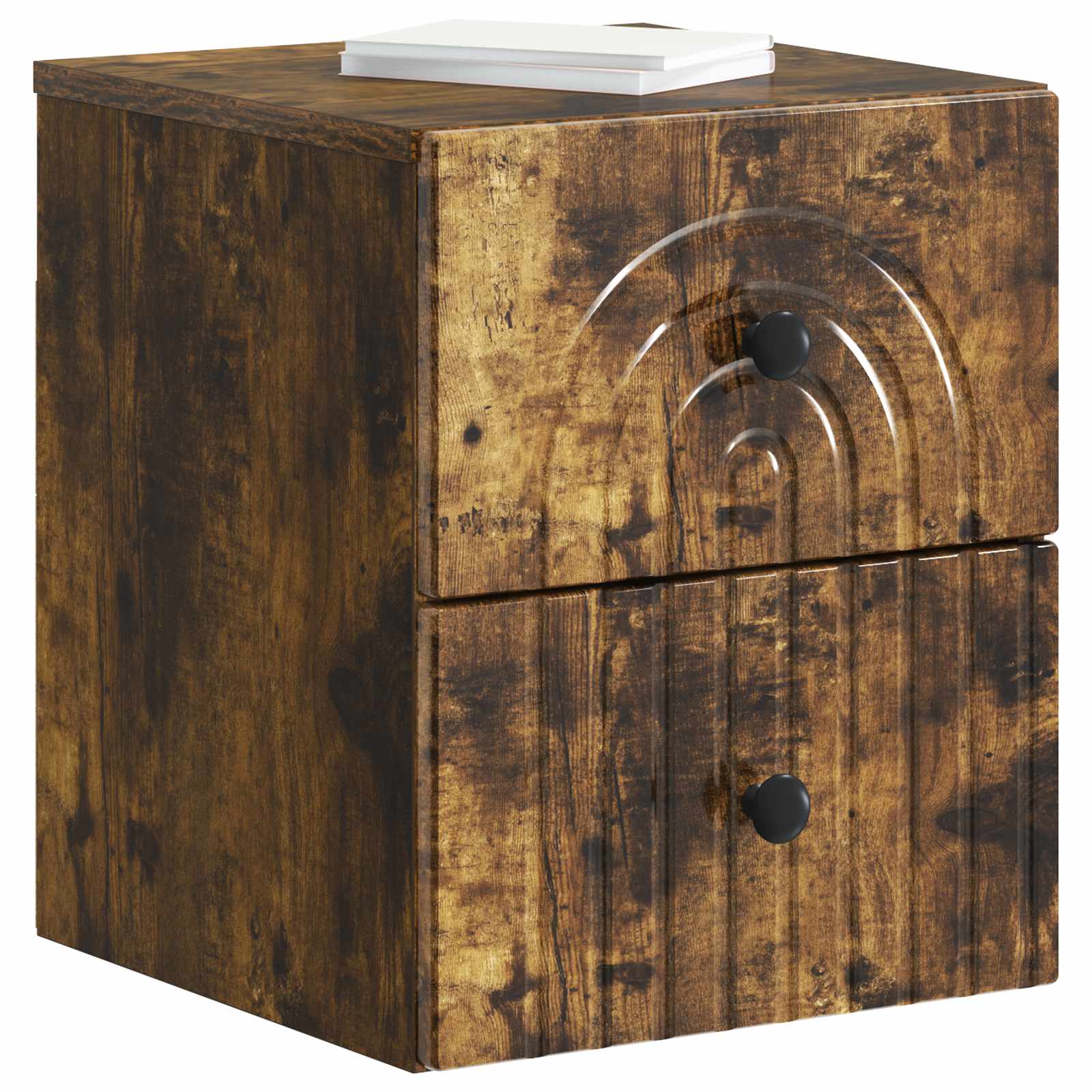 Cabinet de chevet mural 2 pcs Chêne fumé 33 x 34,5 x 40 cm - XIOS