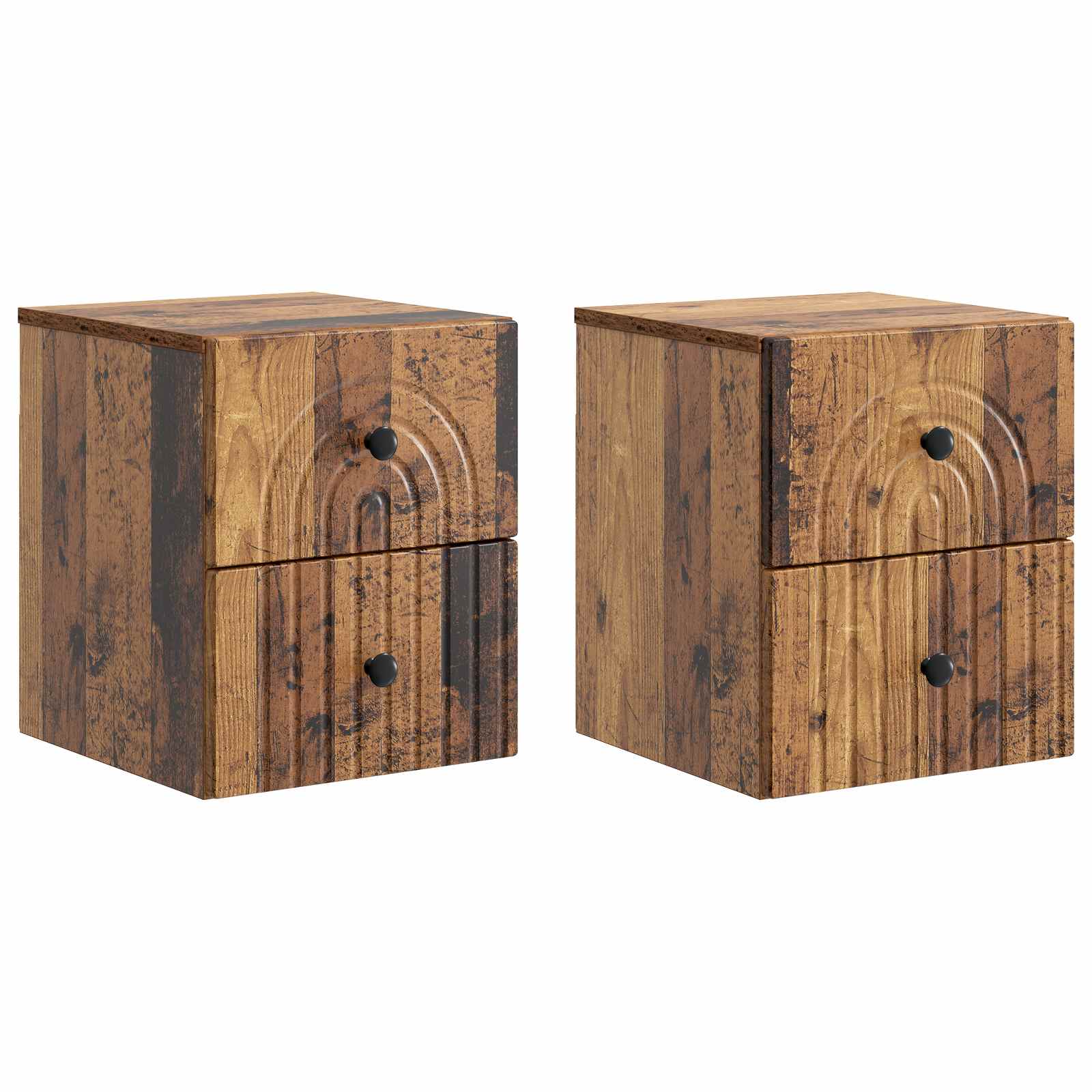 Cabinet de chevet mural 2 pcs Bois ancien 33 x 34,5 x 40 cm - XIOS