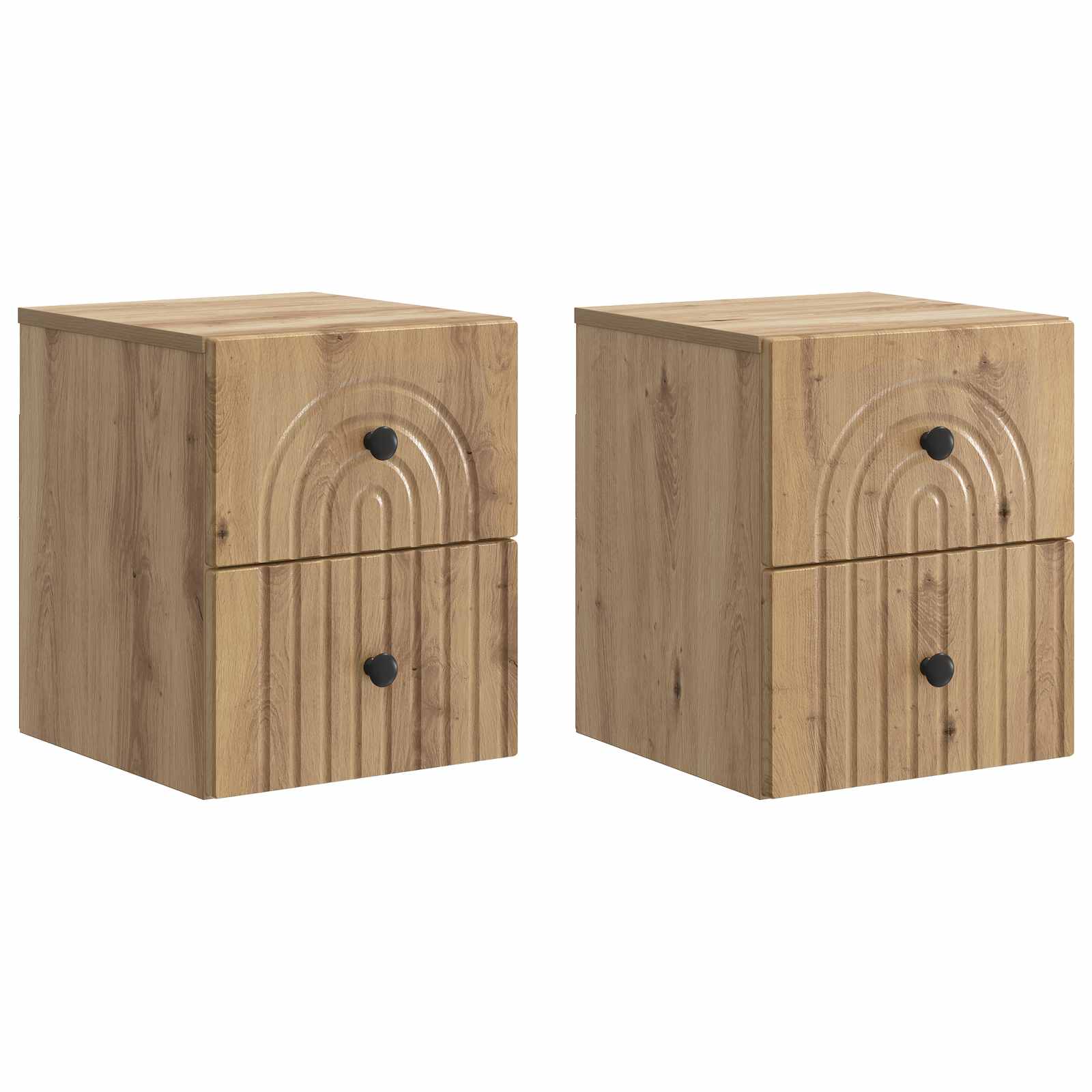 Cabinet de chevet mural 2 pcs Chêne artisanal 33 x 34,5 x 40 cm - XIOS