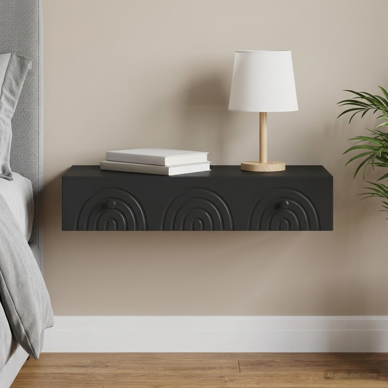 Table d'appoint murale Noir 87,5 x 34,5 x 17 cm - XIOS