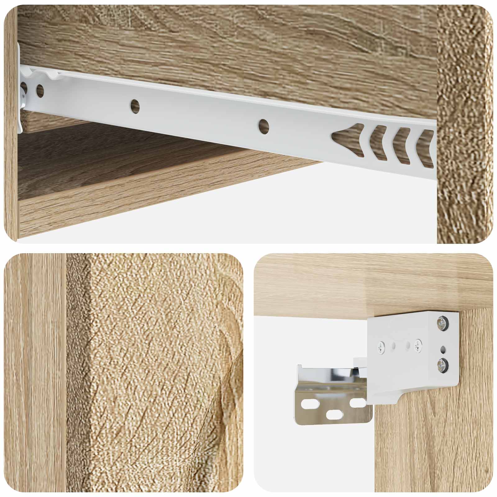 Table d'appoint murale Chêne Sonoma 87,5 x 34,5 x 17 cm - XIOS
