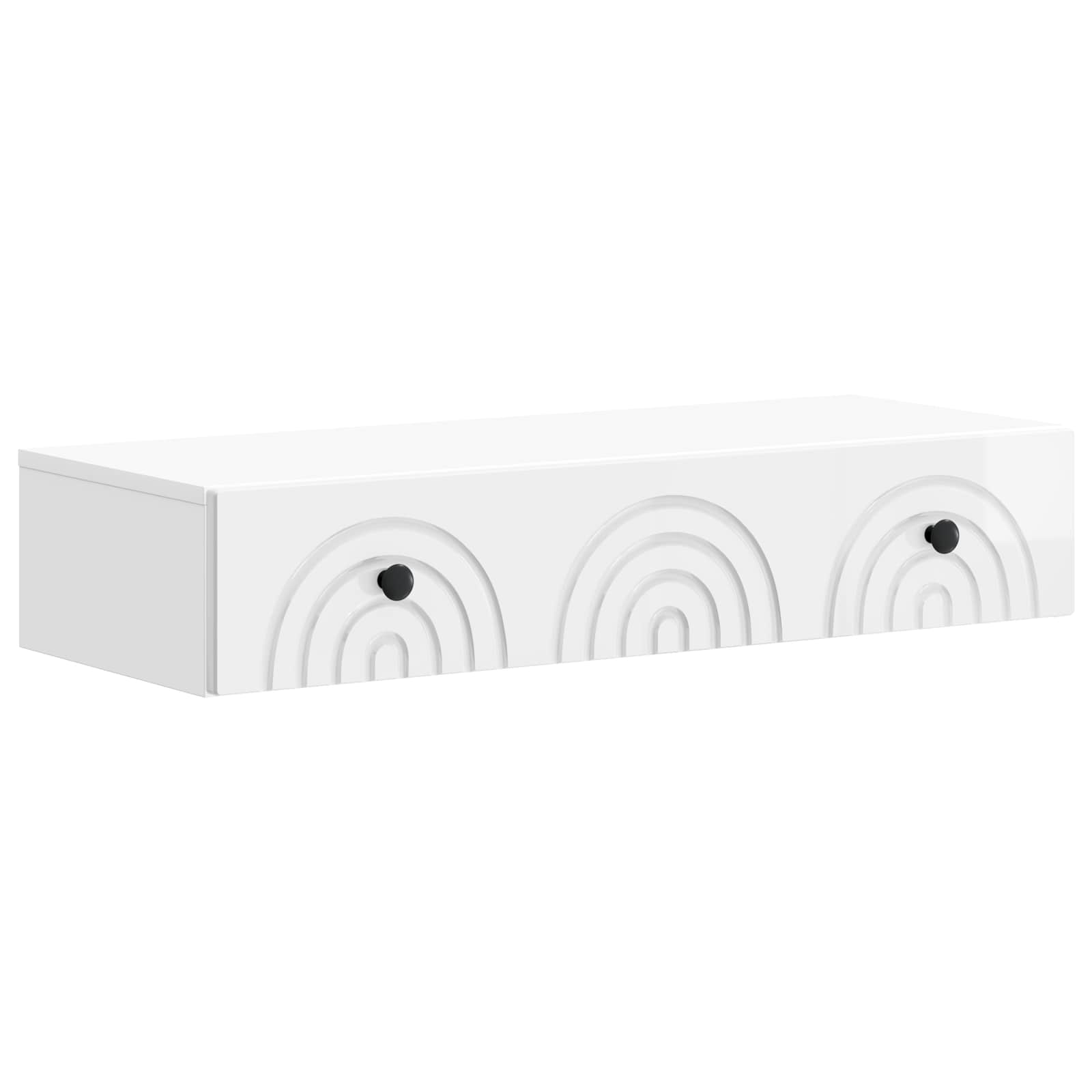 Table d'appoint murale Blanc brillant 87,5 x 34,5 x 17 cm - XIOS