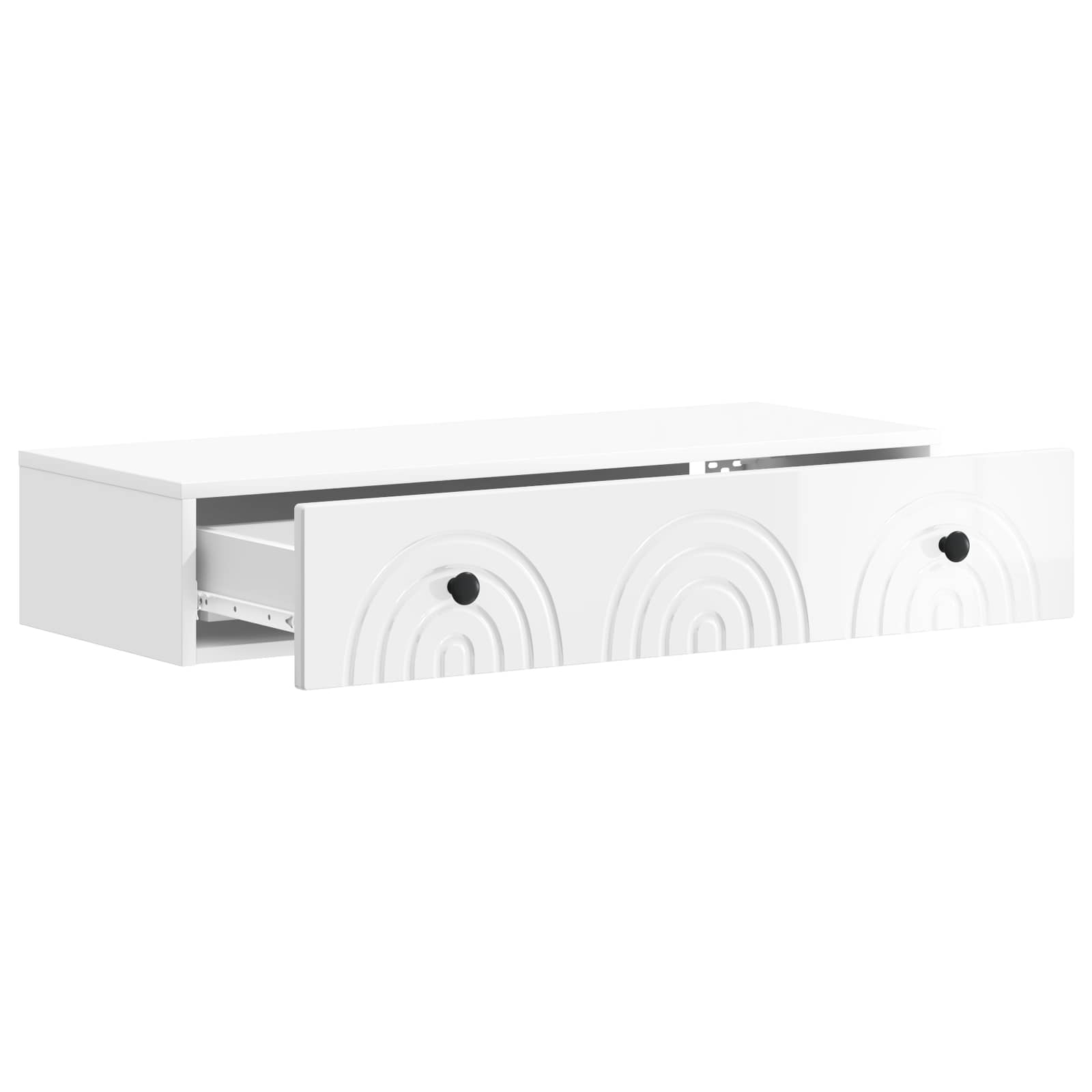 Table d'appoint murale Blanc brillant 87,5 x 34,5 x 17 cm - XIOS