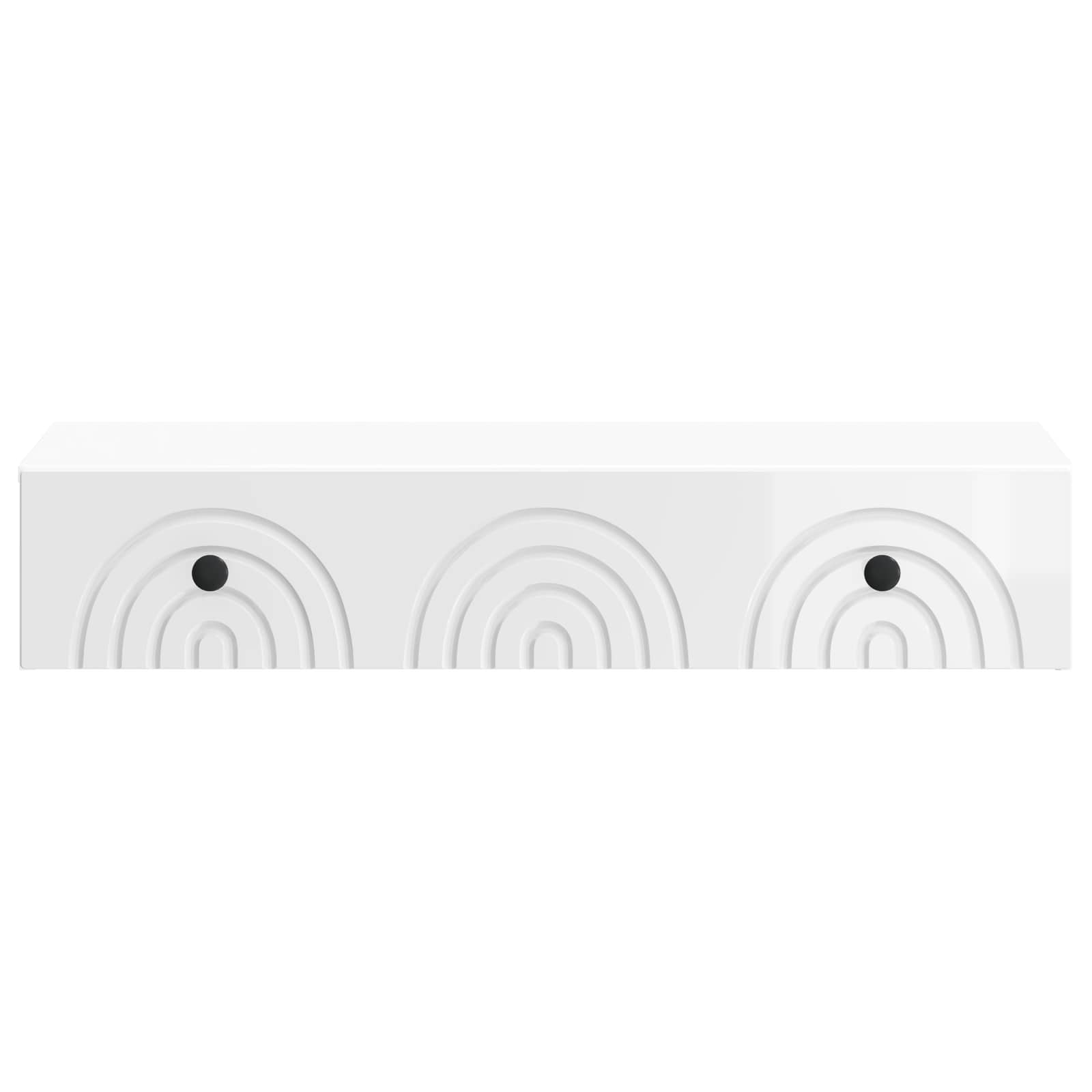 Table d'appoint murale Blanc brillant 87,5 x 34,5 x 17 cm - XIOS