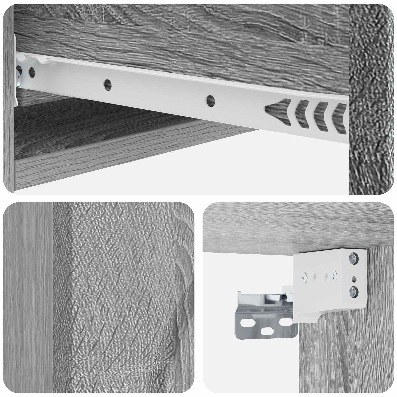 Table d'appoint murale Sonoma gris 87,5 x 34,5 x 17 cm - XIOS