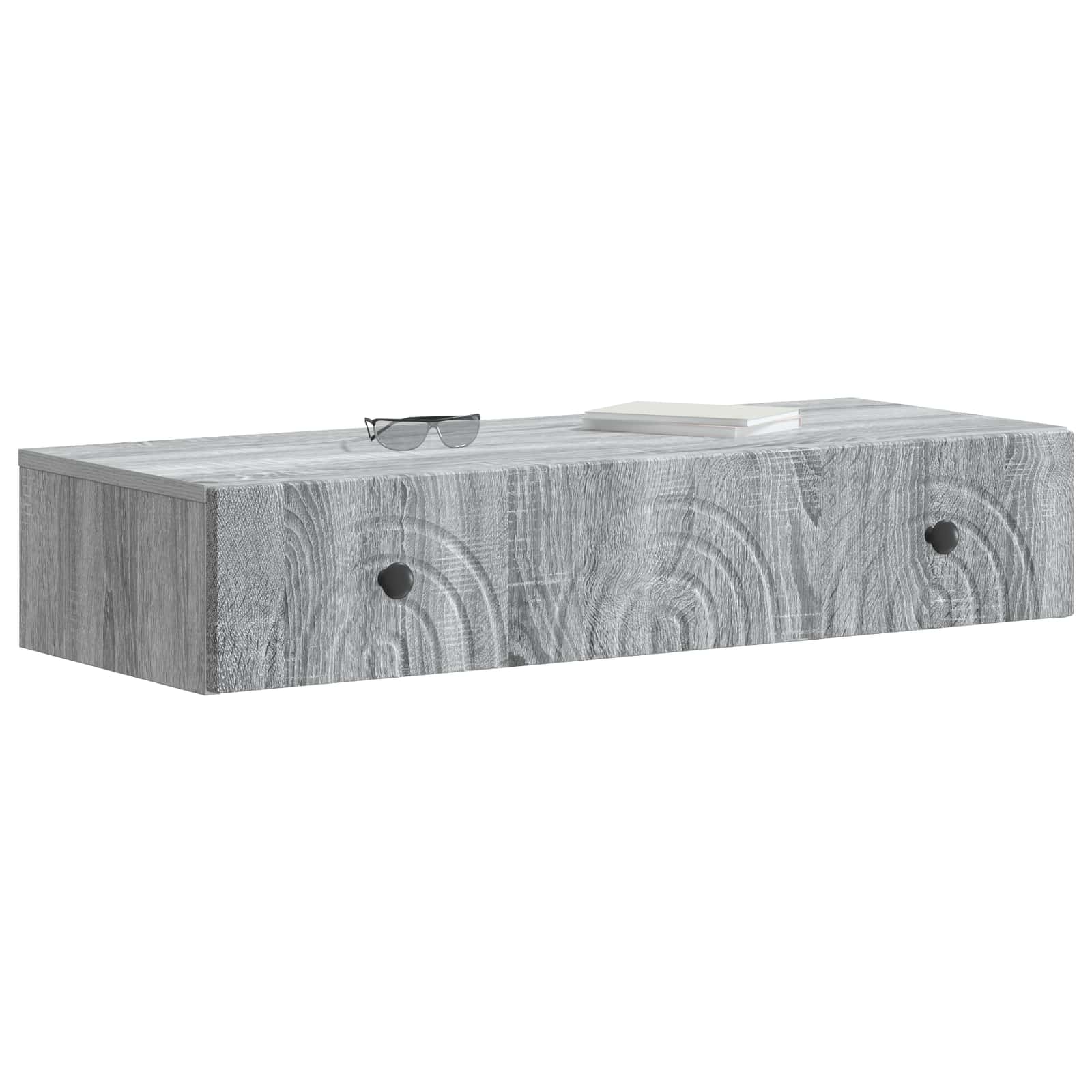Table d'appoint murale Sonoma gris 87,5 x 34,5 x 17 cm - XIOS