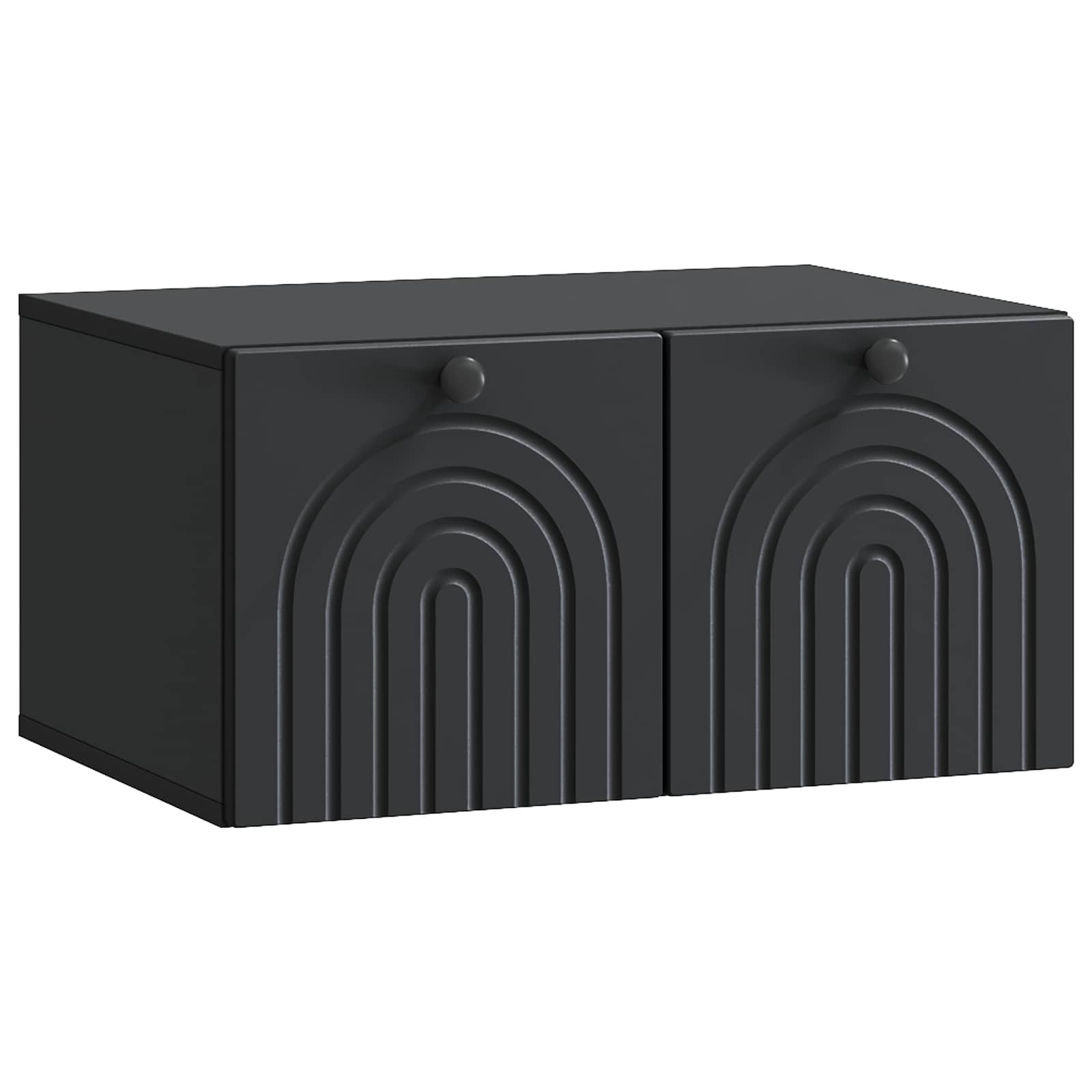 Meuble TV mural Noir 59,5 x 41 x 30 cm Bois d'ingénierie - XIOS