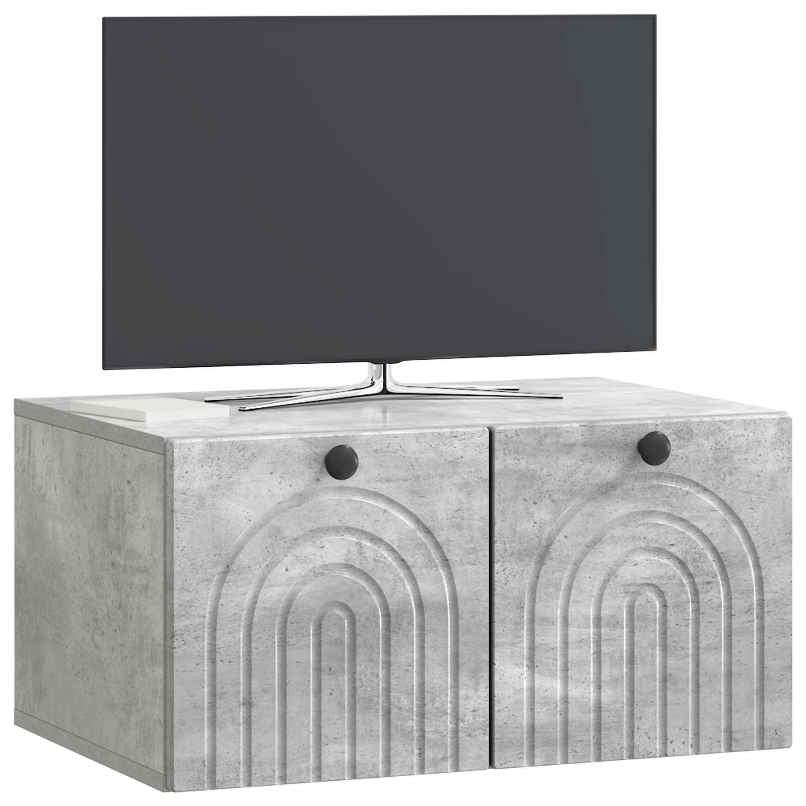 Meuble TV mural Gris béton 59,5 x 41 x 30 cm Bois d'ingénierie - XIOS