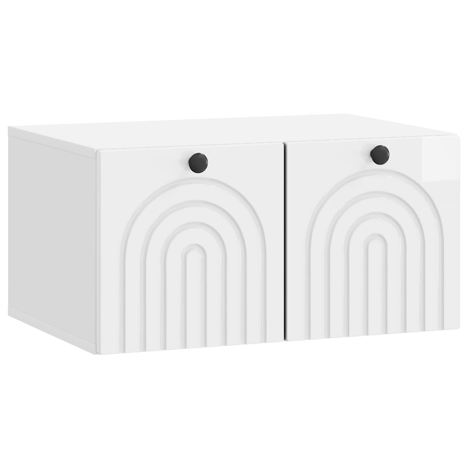 Meuble TV mural Montage mural Blanc brillant 59,5 x 41 x 30 cm - XIOS