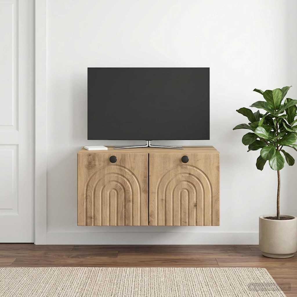 Meuble TV mural 59,5 x 41 x 30 cm Chêne artisanal - XIOS