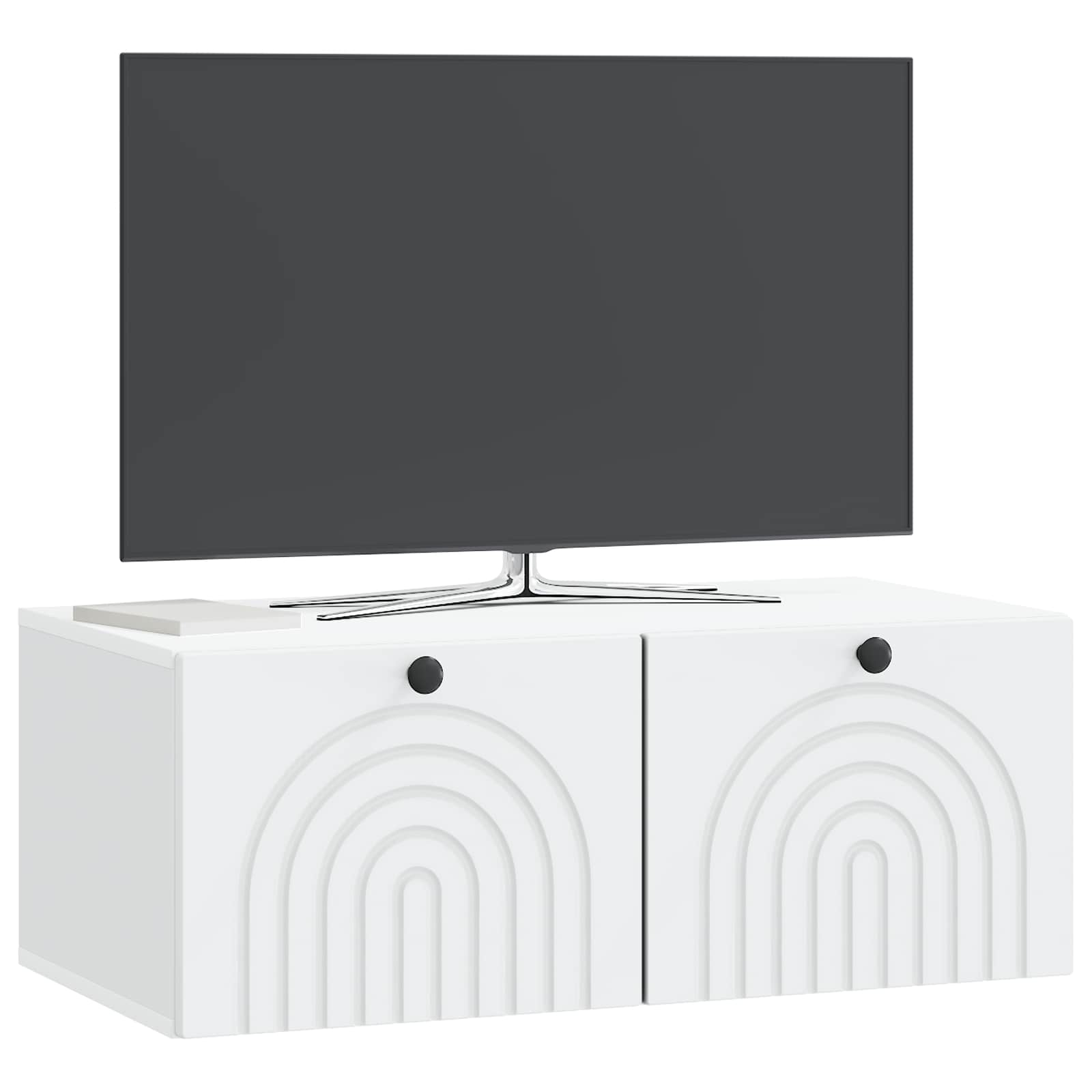 Meuble TV mural Blanc 78,5 x 41 x 30 cm Bois d'ingénierie - XIOS