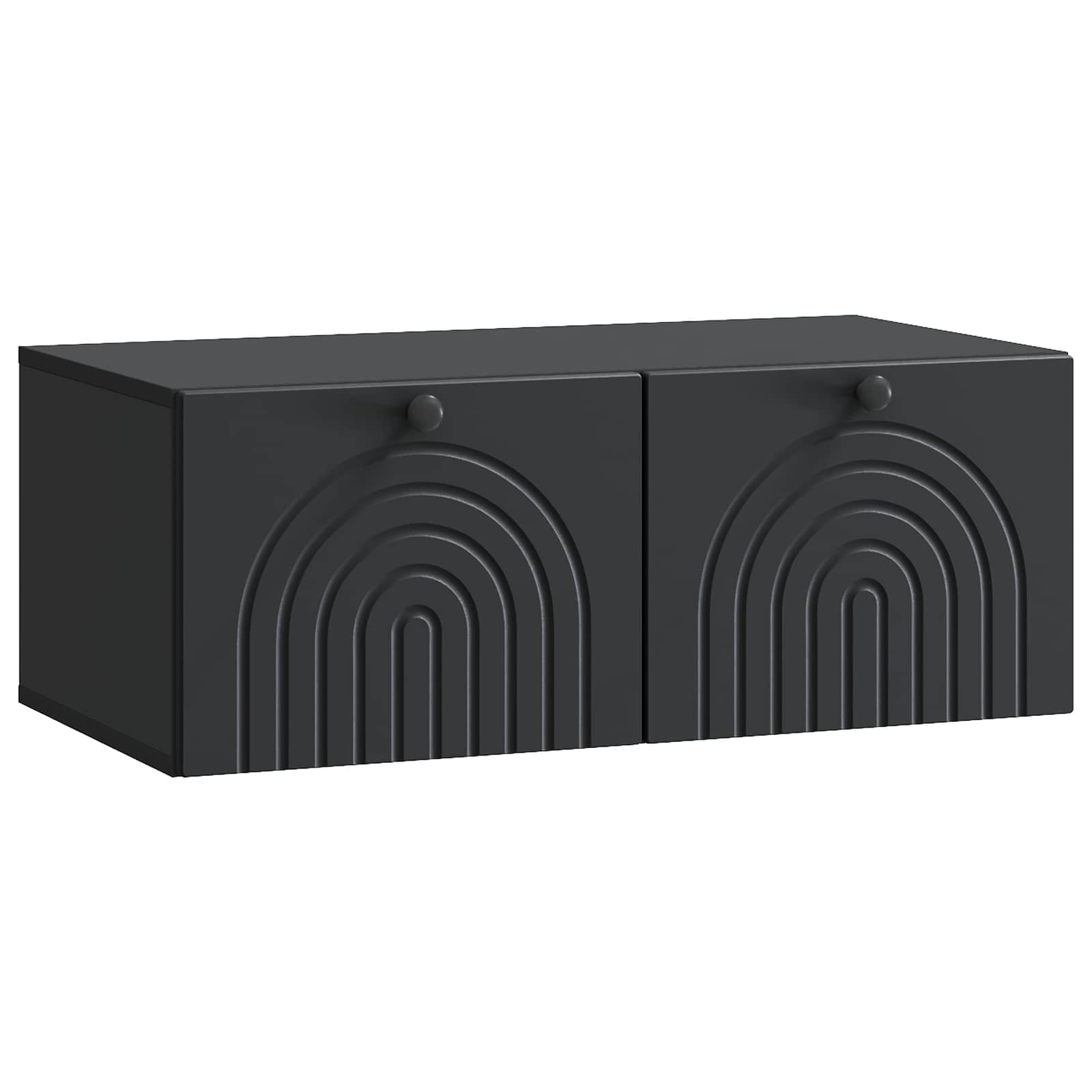 Meuble TV mural Noir 78,5 x 41 x 30 cm Bois d'ingénierie - XIOS