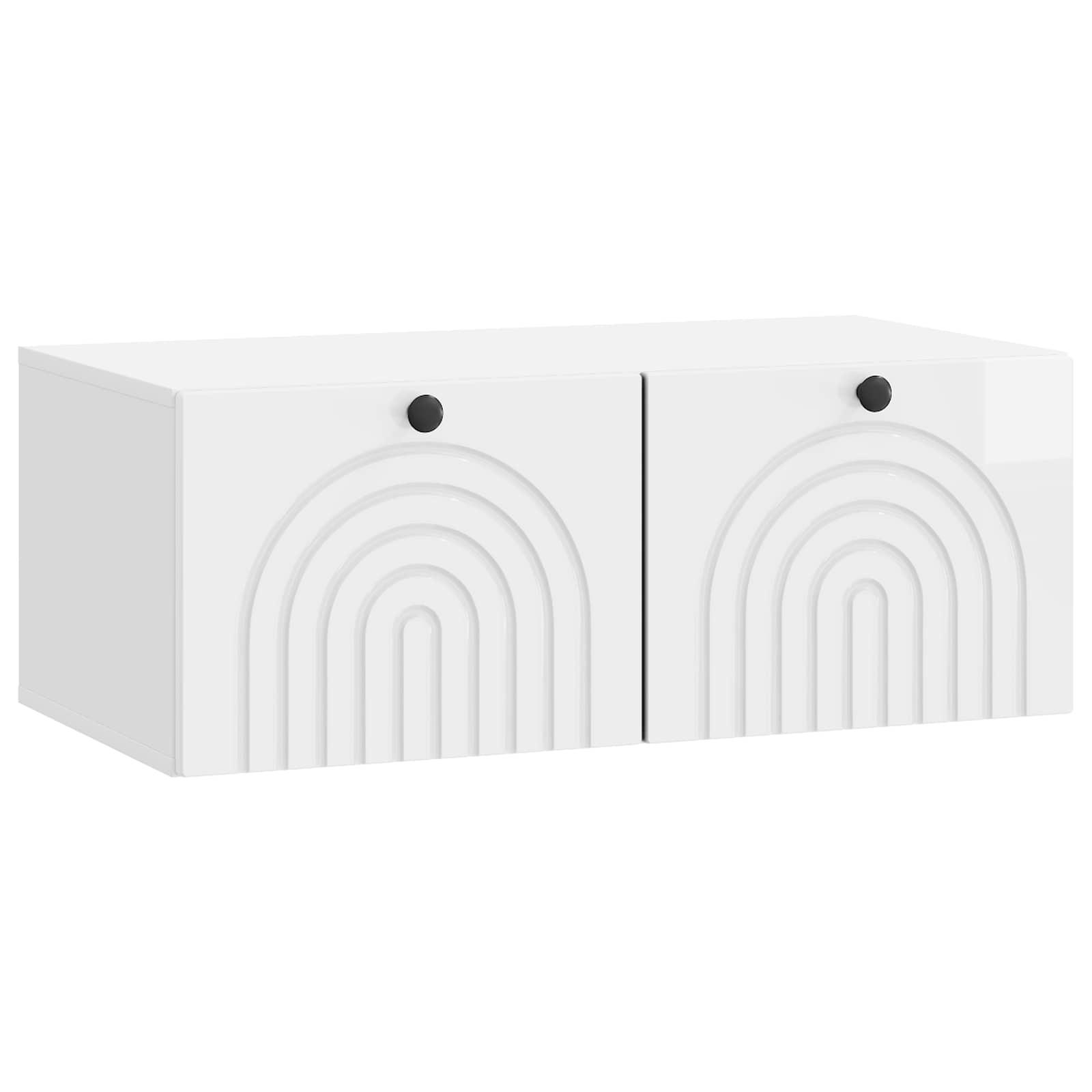 Meuble TV mural Montage mural Blanc brillant 78,5 x 41 x 30 cm - XIOS