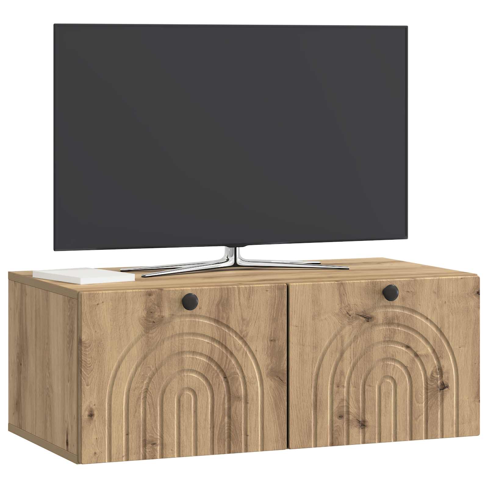 Meuble TV mural Montage mural Chêne artisanal 78,5 x 41 x 30 cm - XIOS