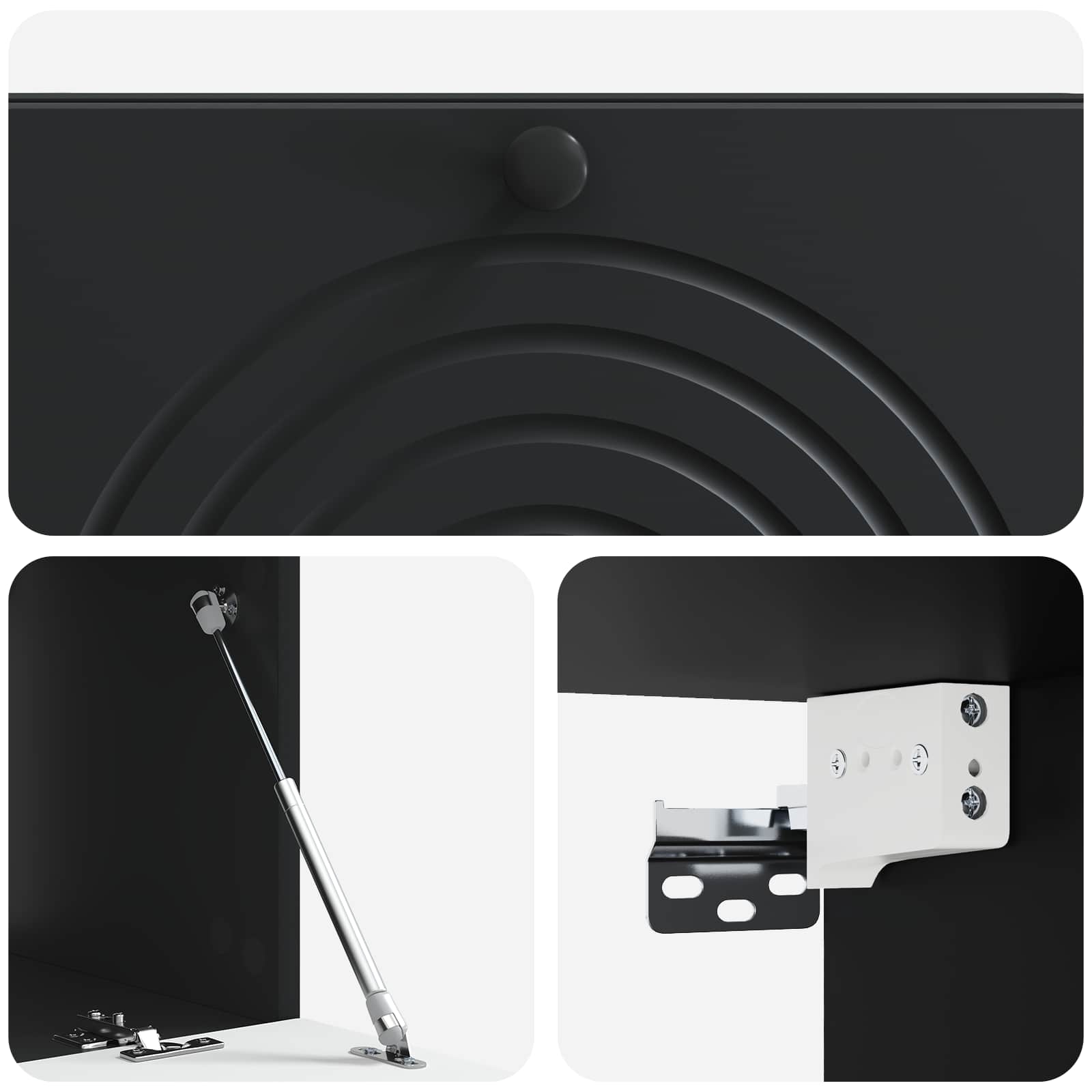 Meuble TV mural Noir 99 x 41 x 30 cm Bois d'ingénierie - XIOS