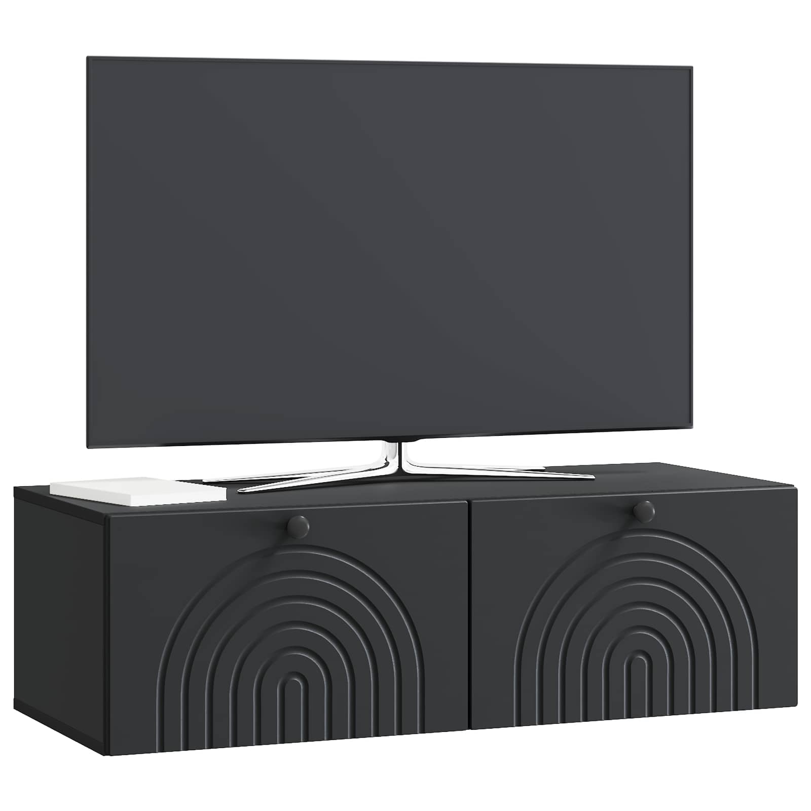 Meuble TV mural Noir 99 x 41 x 30 cm Bois d'ingénierie - XIOS