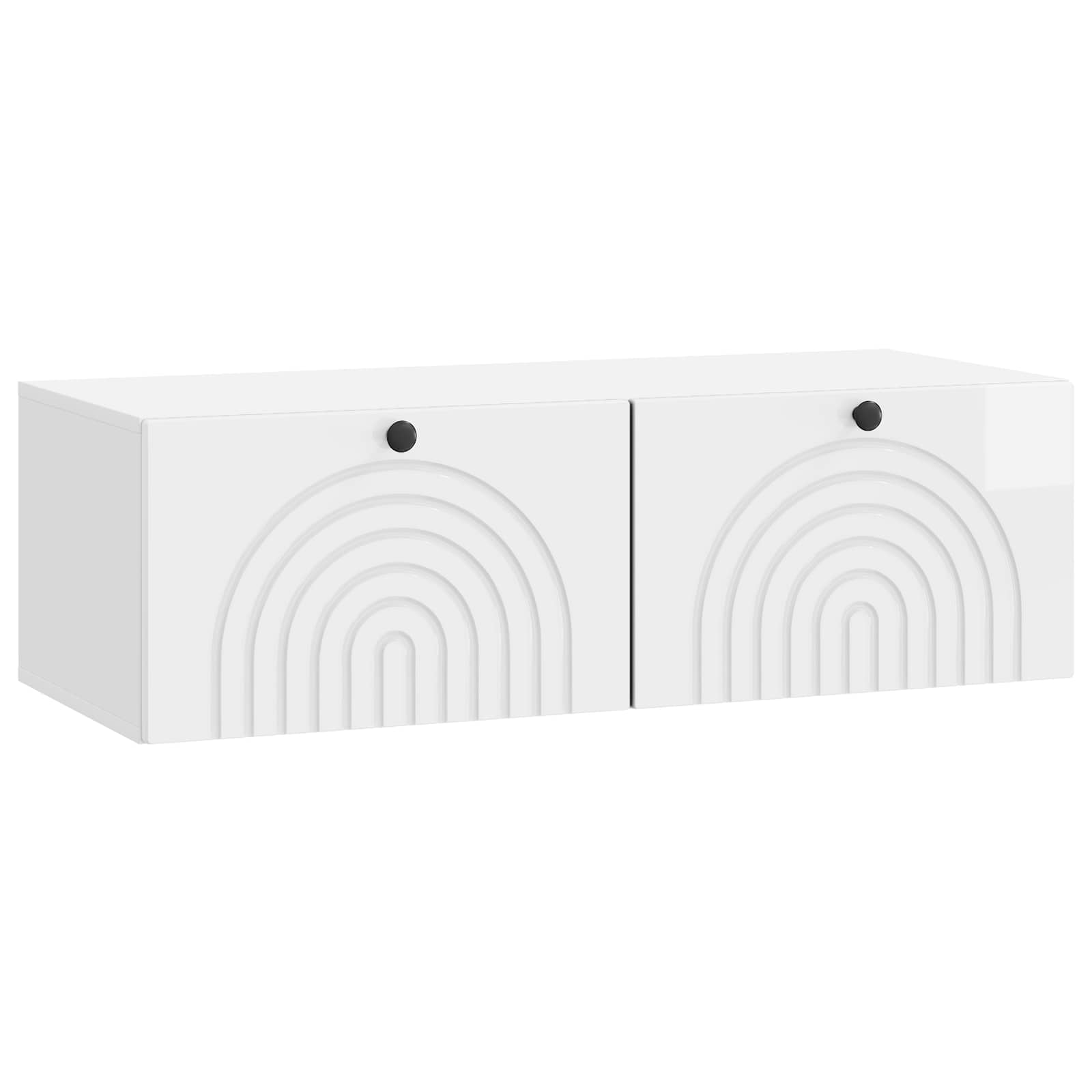 Meuble TV mural Montage mural Blanc brillant 98 x 41 x 30 cm - XIOS