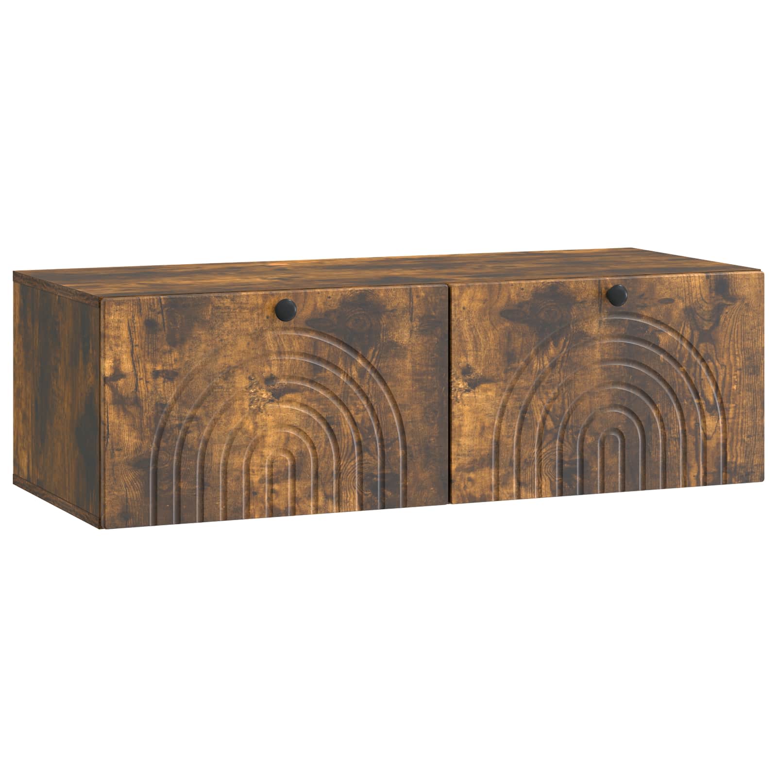 Meuble TV mural Chêne fumé 99 x 41 x 30 cm Bois d'ingénierie - XIOS