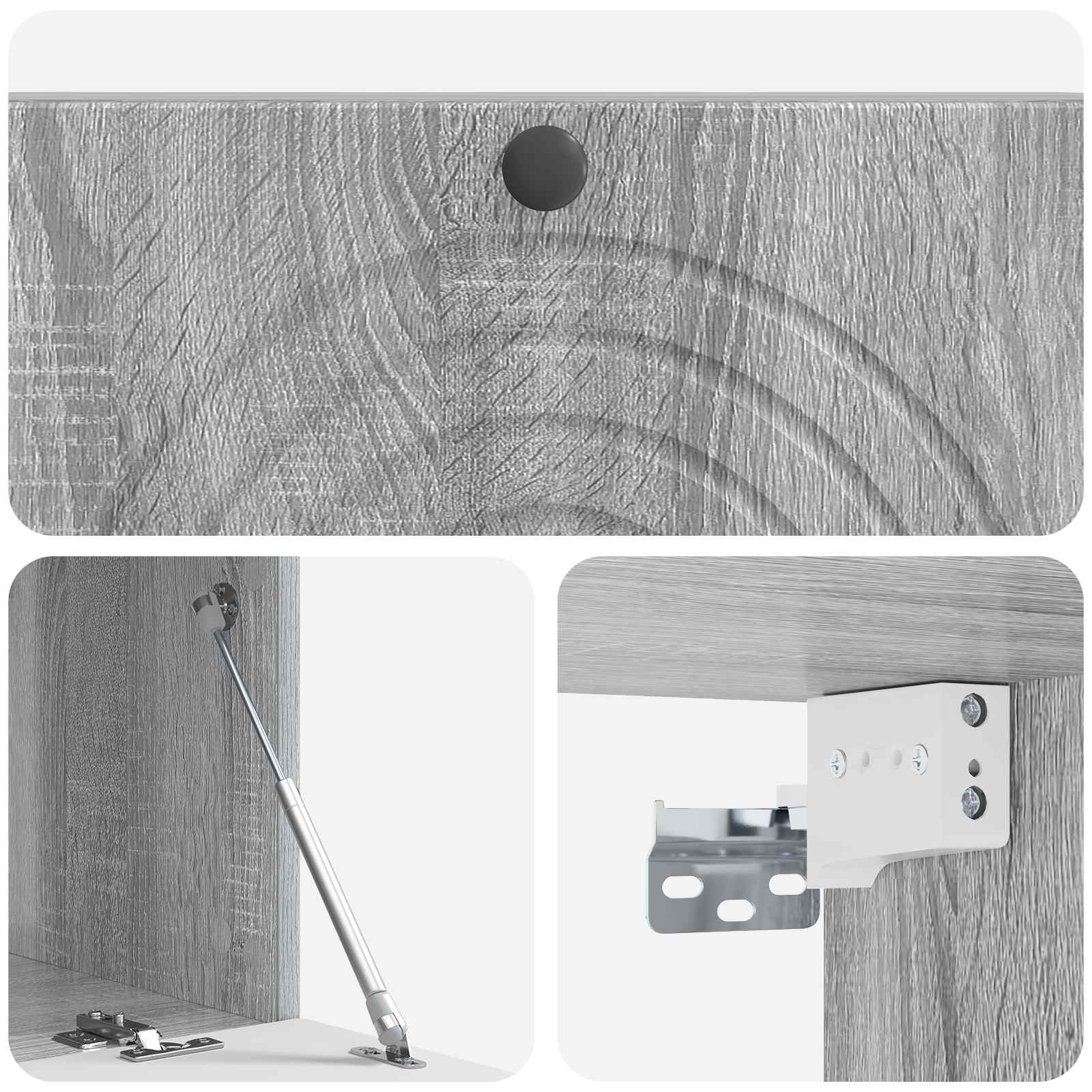 Meuble TV mural Sonoma gris 99 x 41 x 30 cm Bois d'ingénierie - XIOS