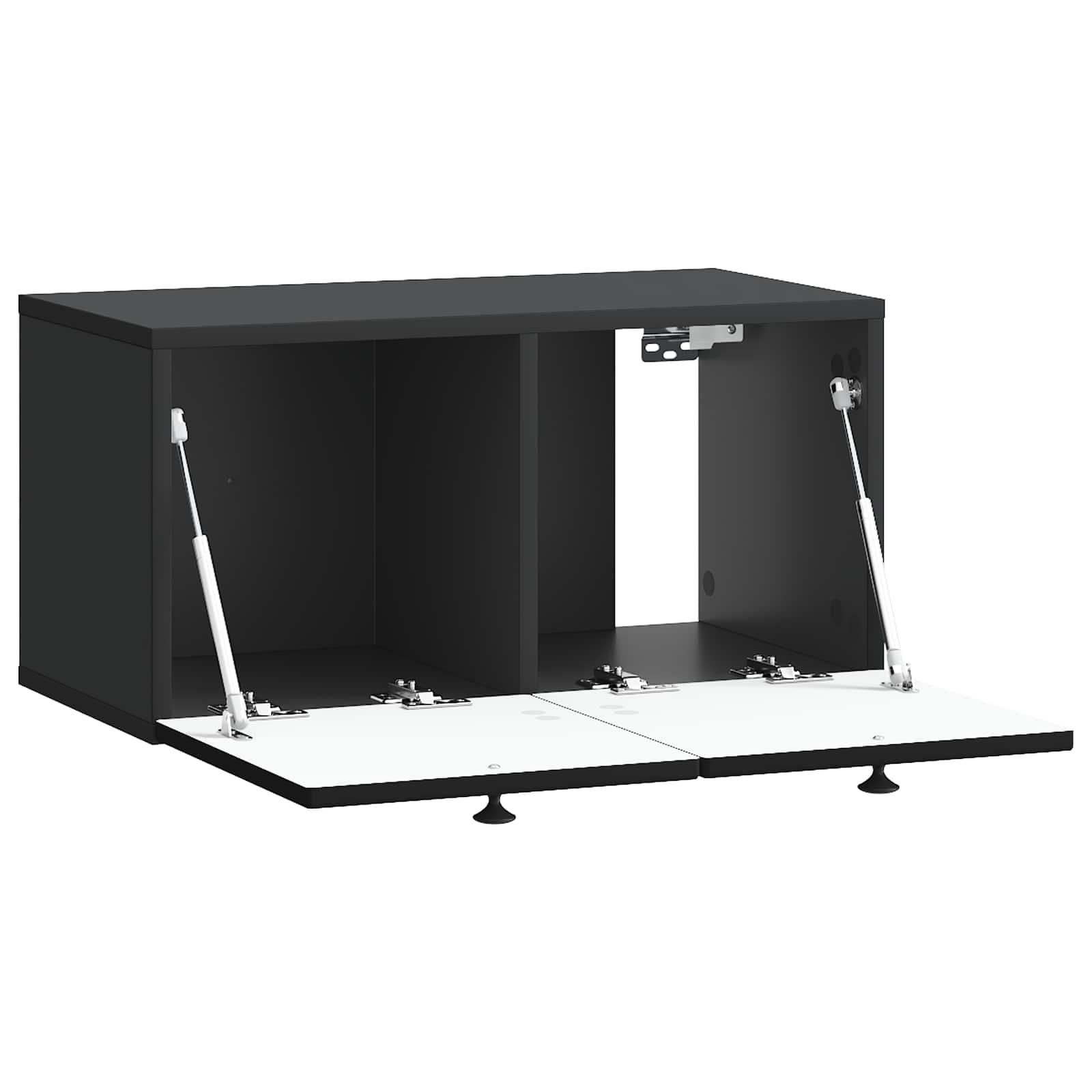 Meuble TV mural Noir 59,5 x 31 x 30 cm Bois d'ingénierie - XIOS