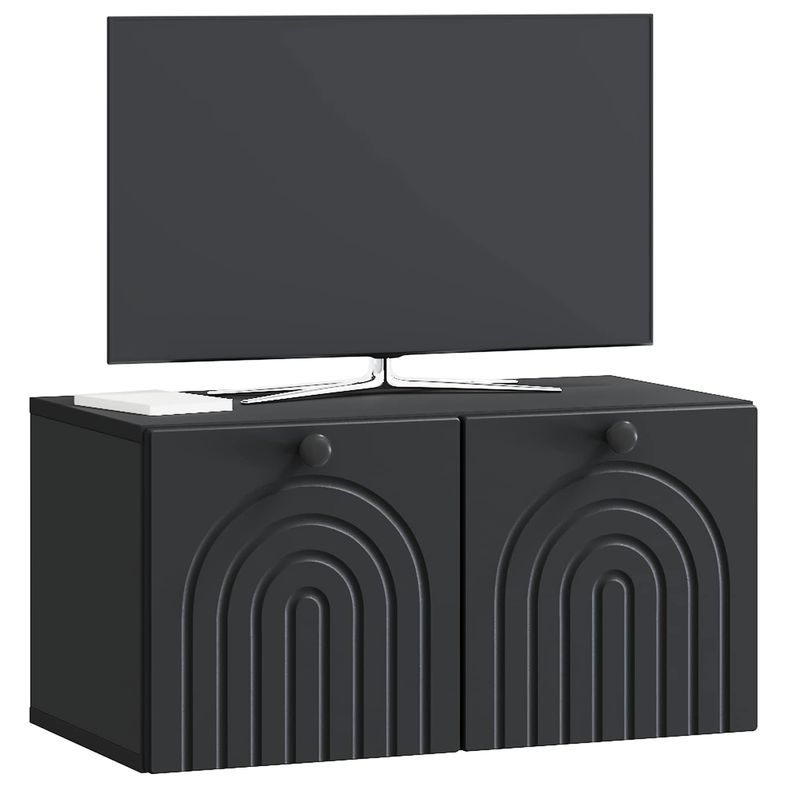 Meuble TV mural Noir 59,5 x 31 x 30 cm Bois d'ingénierie - XIOS