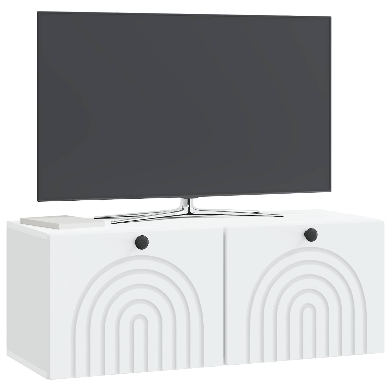 Meuble TV mural Blanc 78,5 x 31 x 30 cm Bois d'ingénierie - XIOS