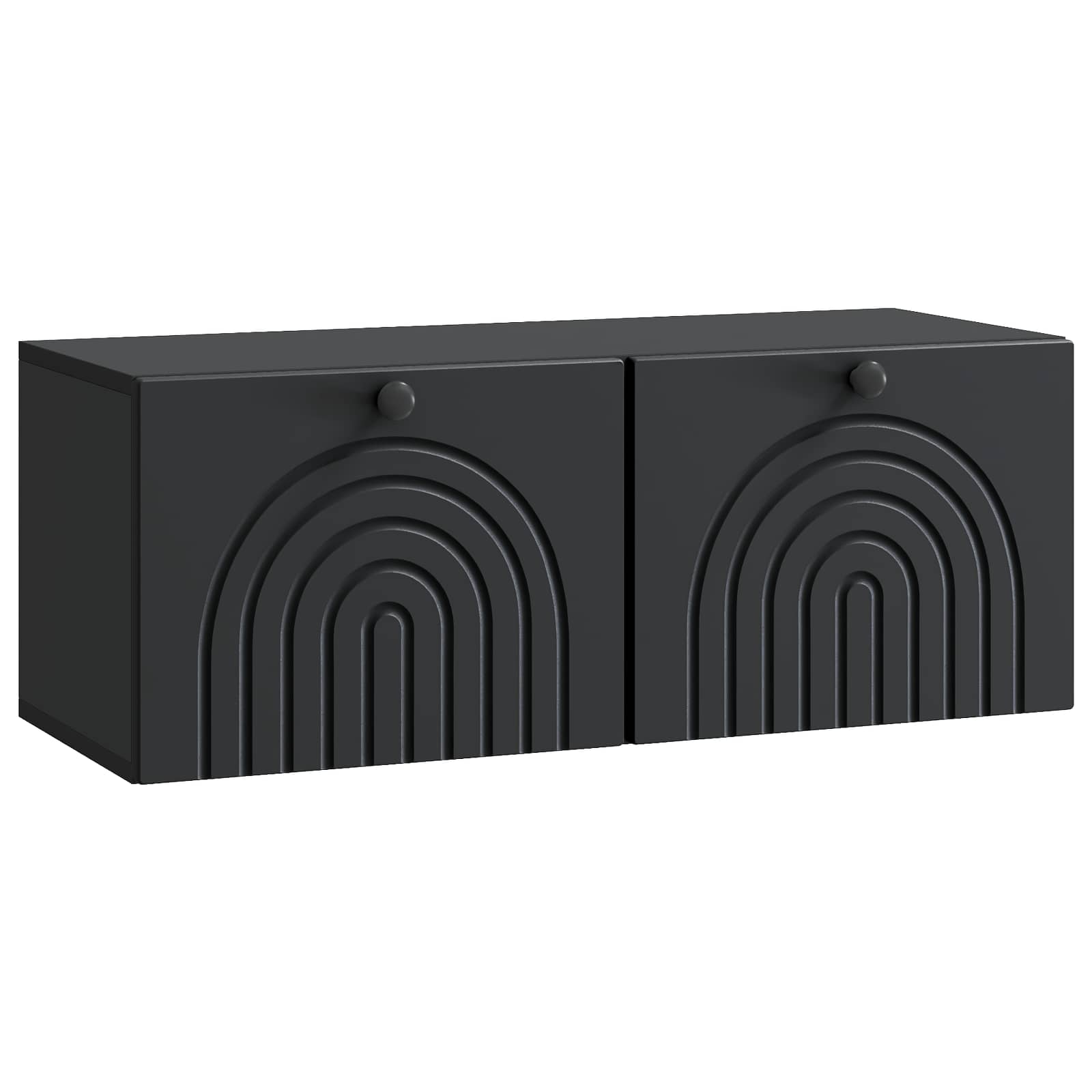 Meuble TV mural Noir 78,5 x 31 x 30 cm Bois d'ingénierie - XIOS
