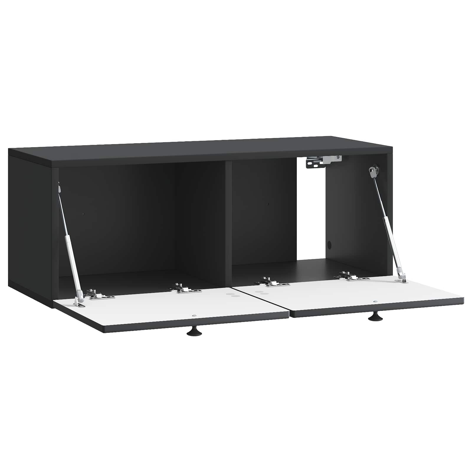 Meuble TV mural Noir 78,5 x 31 x 30 cm Bois d'ingénierie - XIOS