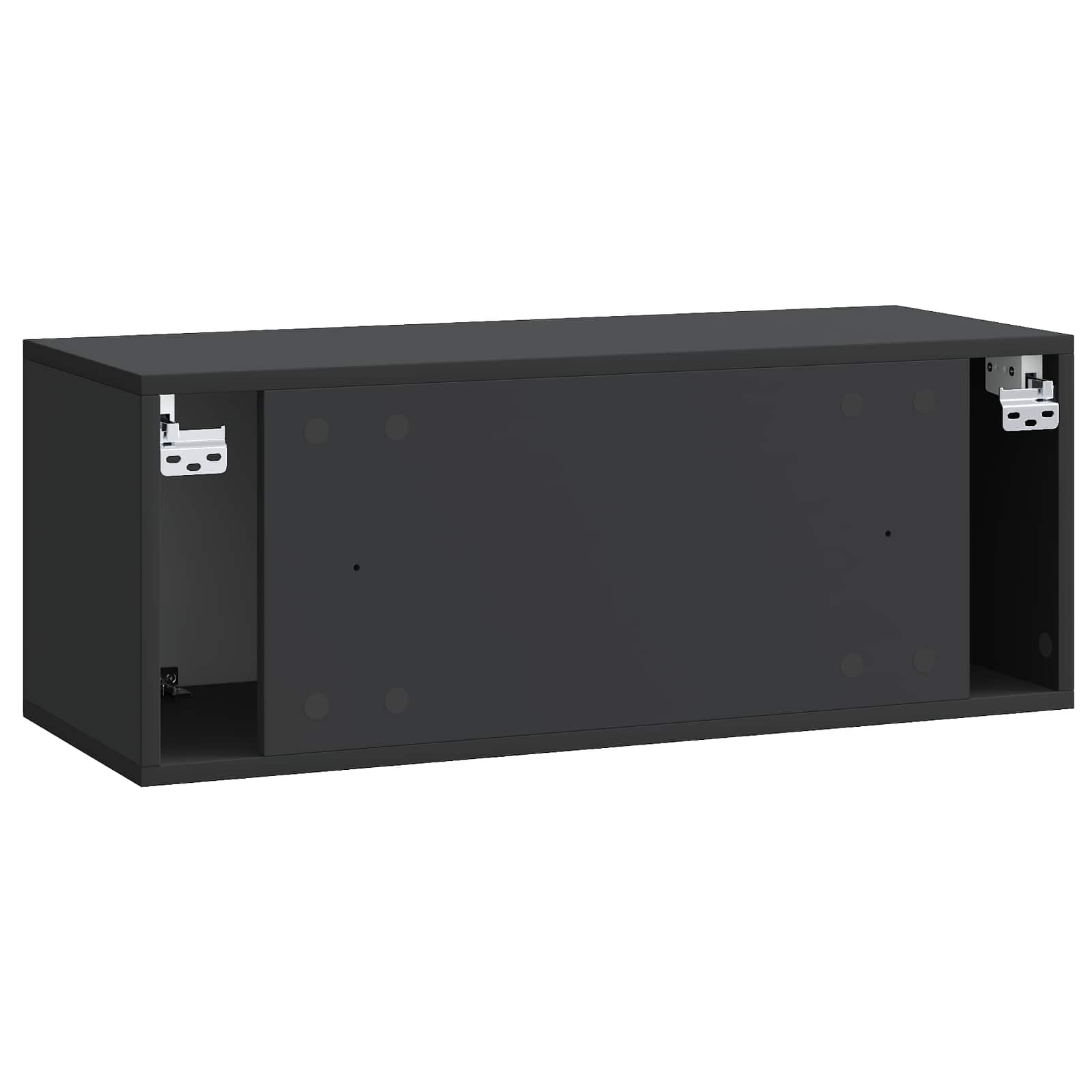 Meuble TV mural Noir 78,5 x 31 x 30 cm Bois d'ingénierie - XIOS