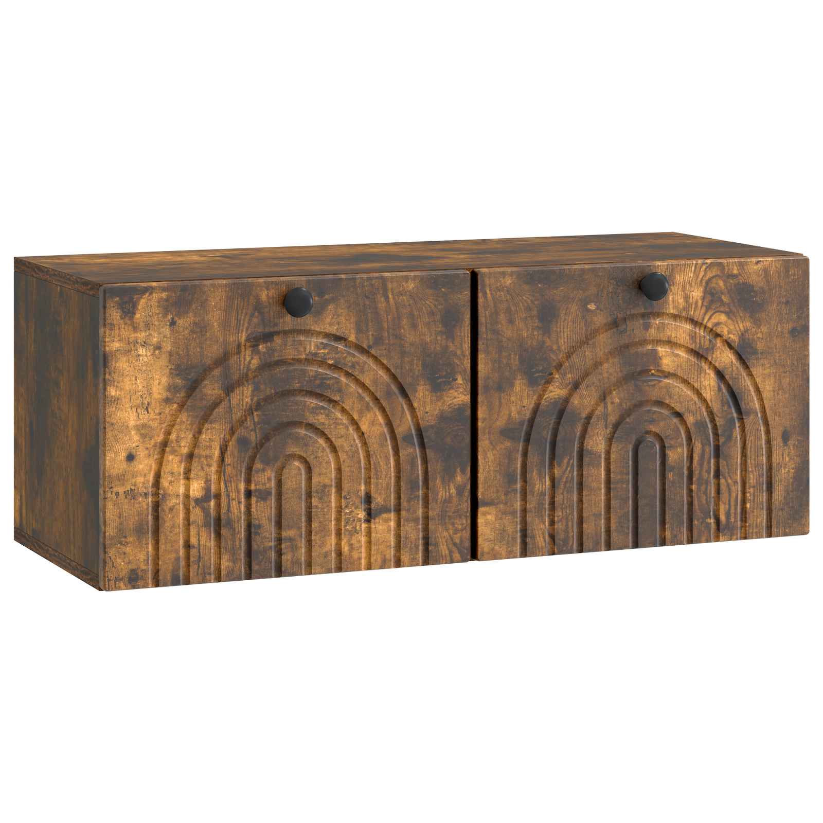 Meuble TV mural Chêne fumé 78,5 x 31 x 30 cm Bois d'ingénierie - XIOS