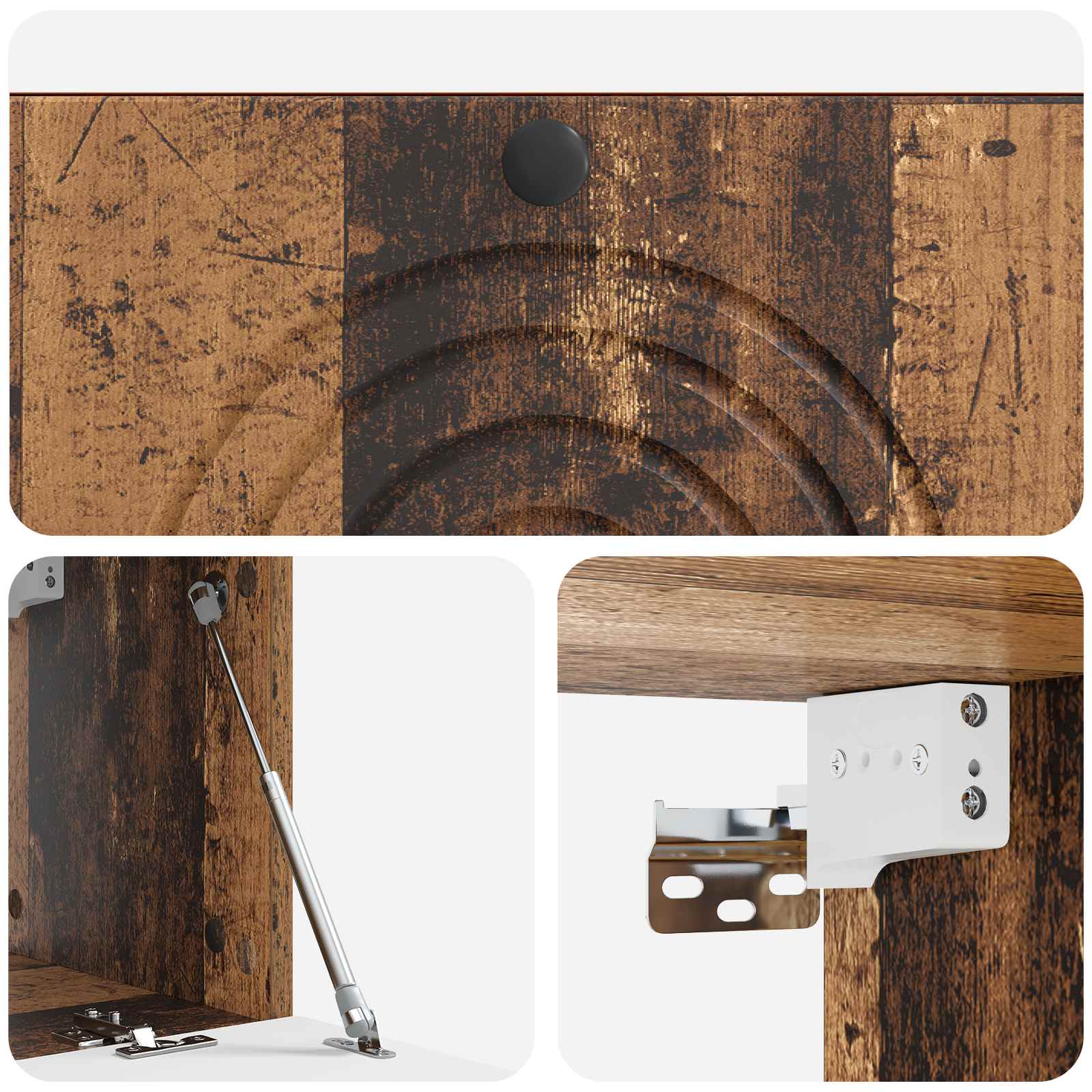 Meuble TV mural Bois ancien 78,5 x 31 x 30 cm Bois d'ingénierie - XIOS
