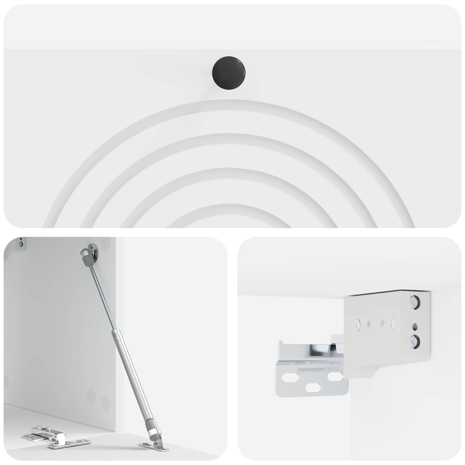 Meuble TV mural Blanc 98 x 31 x 30 cm Bois d'ingénierie - XIOS