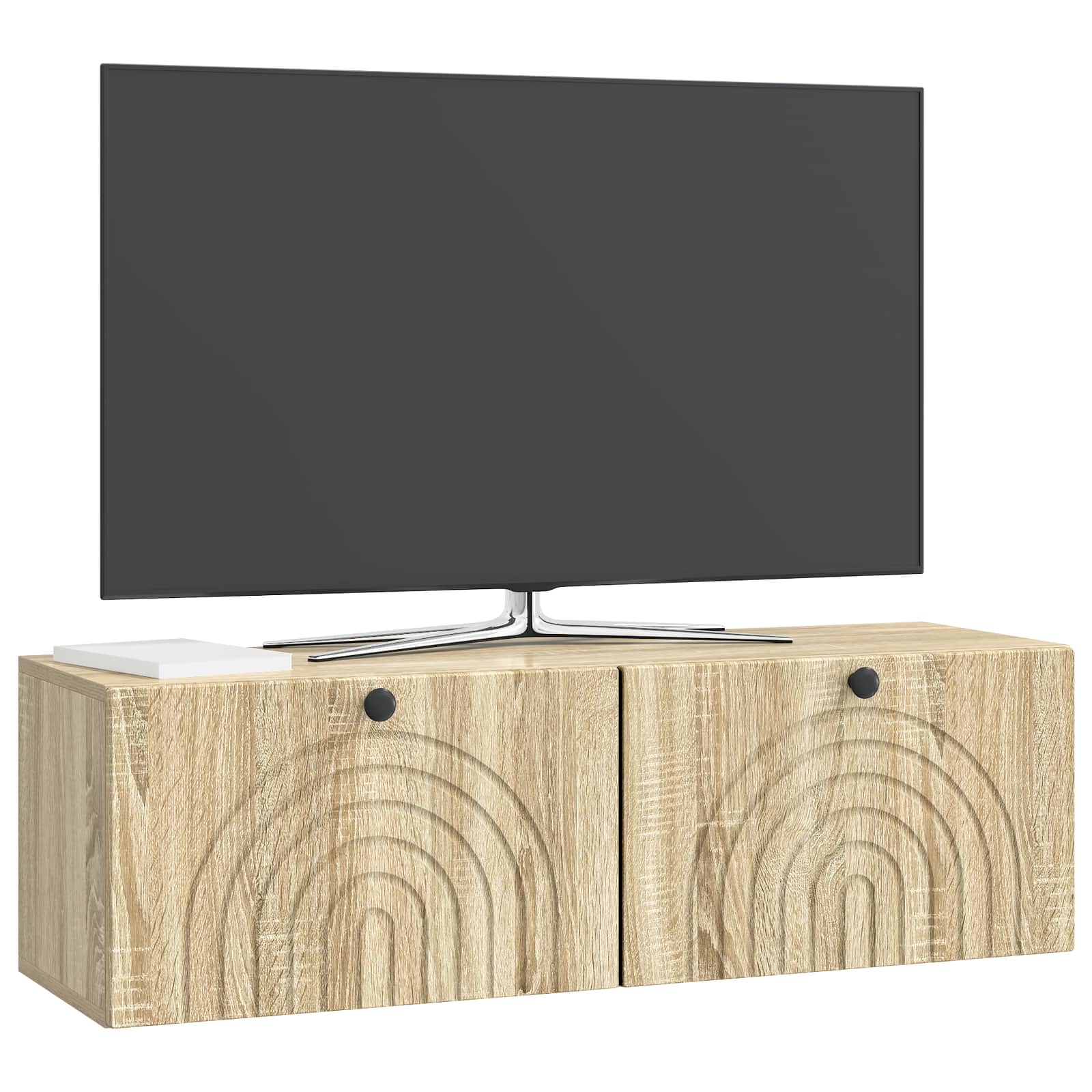 Meuble TV mural Chêne Sonoma 98 x 31 x 30 cm Bois d'ingénierie - XIOS