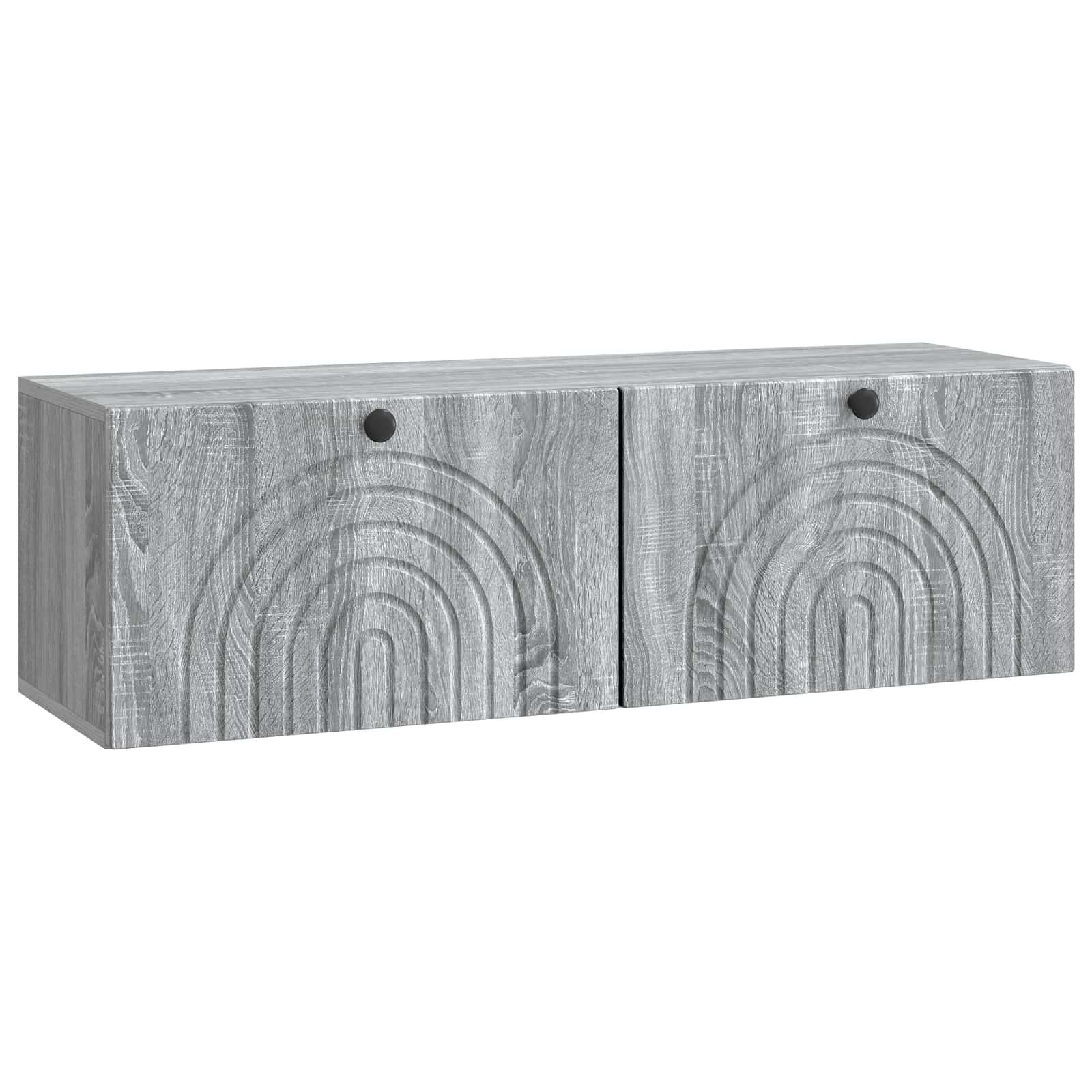 Meuble TV mural Sonoma gris 98 x 31 x 30 cm Bois d'ingénierie - XIOS